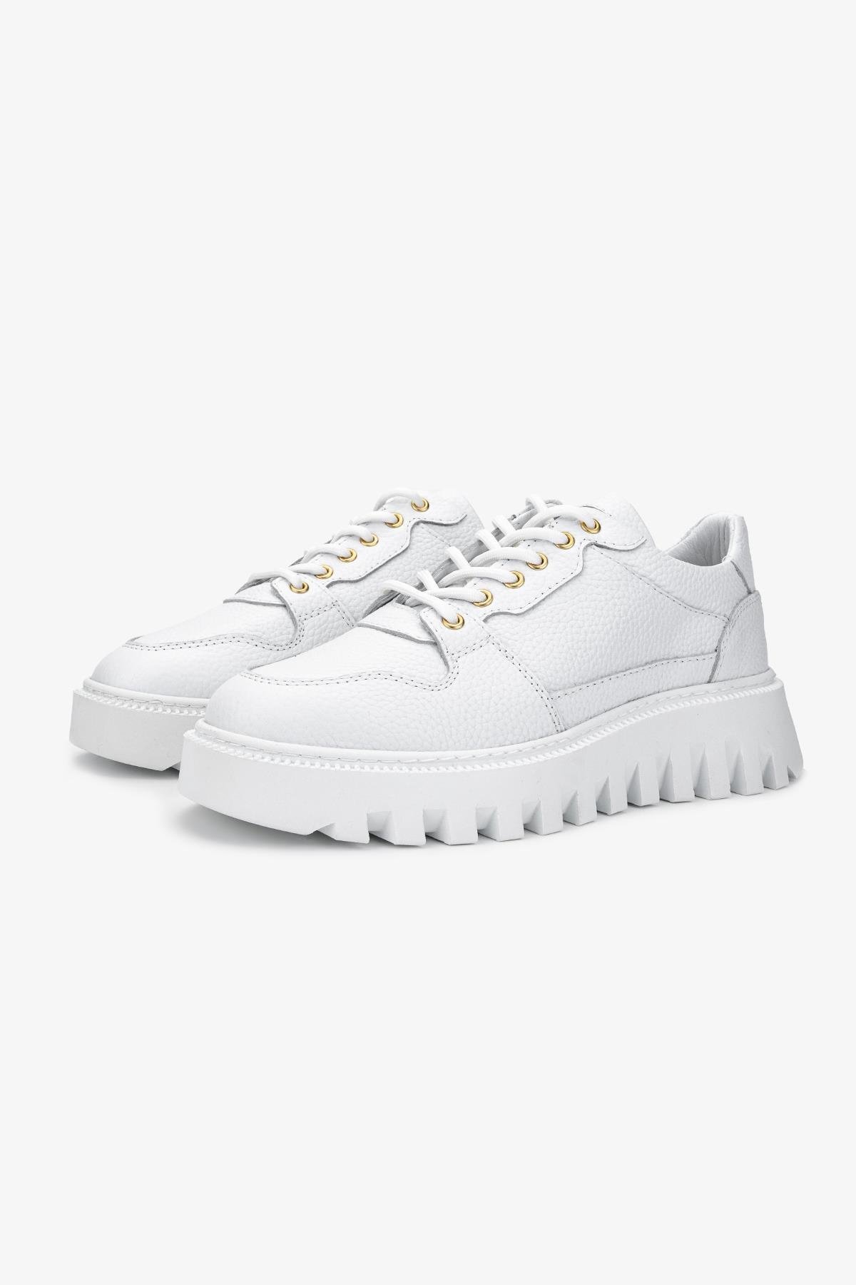 Valmenti Erkek Hakiki Deri Beyaz Sneakers & Spor Ayakkabı
