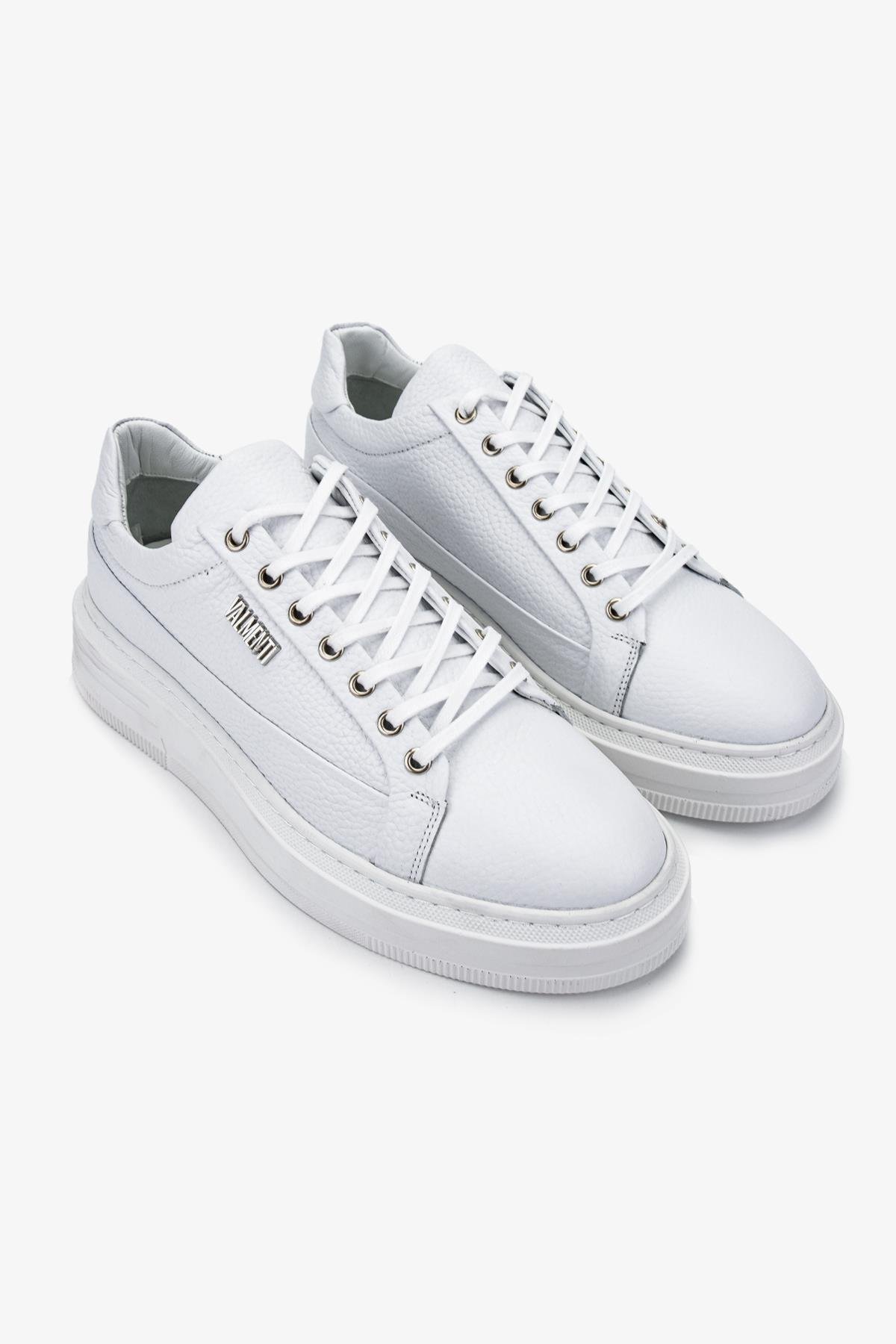 Valmenti Erkek Hakiki Deri Beyaz Sneakers & Spor Ayakkabı