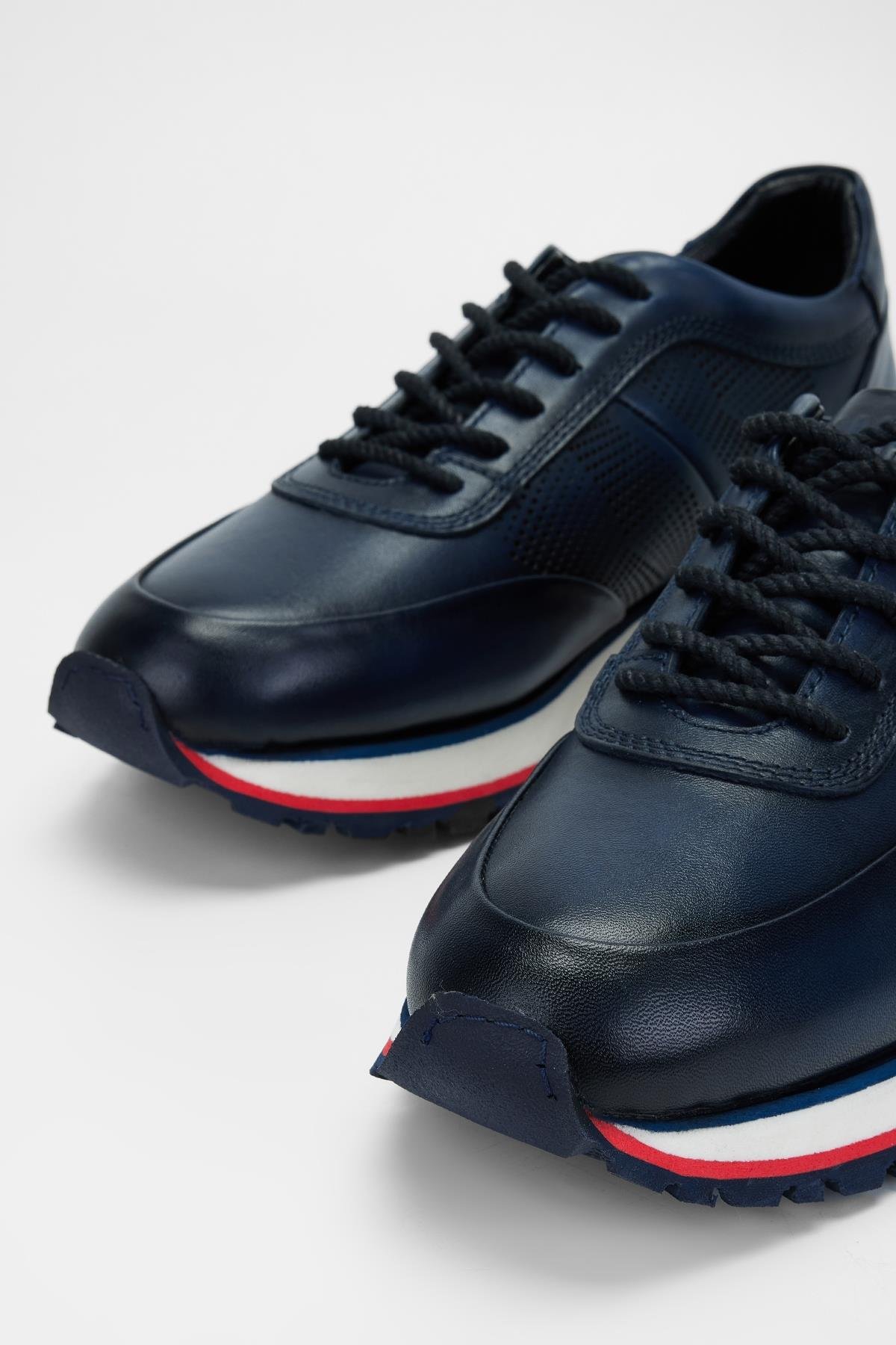 Valmenti Erkek Laci kırmızı beyaz Hakiki Deri Sneakers & Spor Ayakkabı