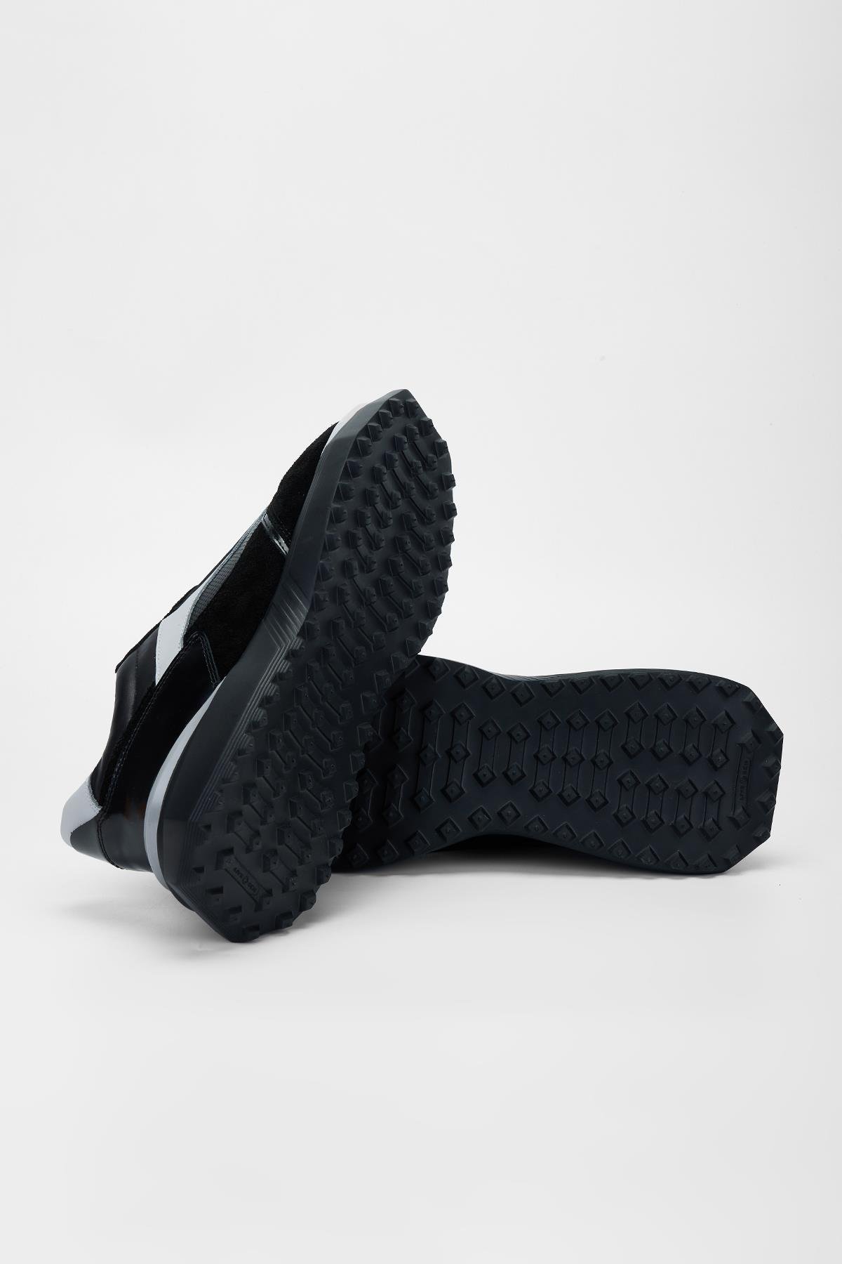Valmenti Erkek Siyah\Gri Hakiki Deri Sneakers & Spor Ayakkabı
