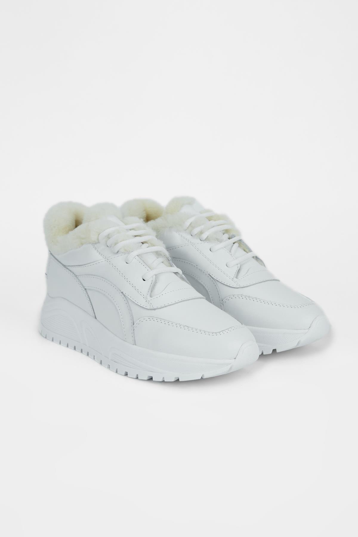 Valmenti Kadın Beyaz Hakiki Deri Sneakers & Spor Ayakkabı