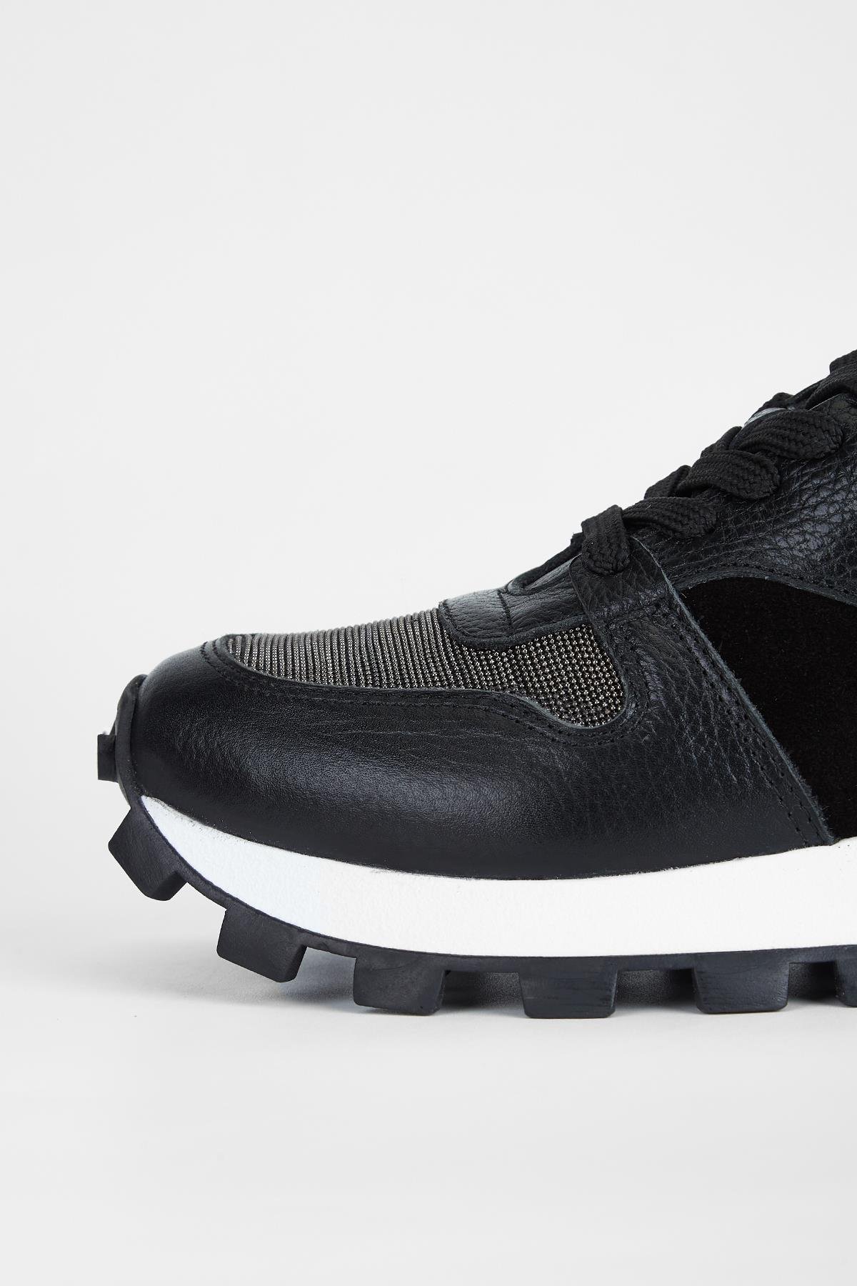 Valmenti Kadın Siyah Hakiki Deri Sneakers & Spor Ayakkabı