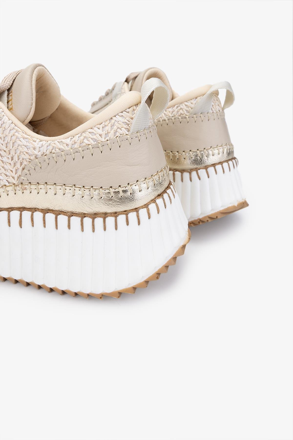 Valmenti Senla Kadın Gold Hasır Vegan Sneakers & Spor Ayakkabı