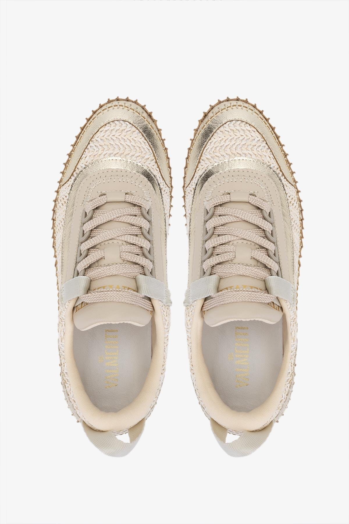 Valmenti Senla Kadın Gold Hasır Vegan Sneakers & Spor Ayakkabı