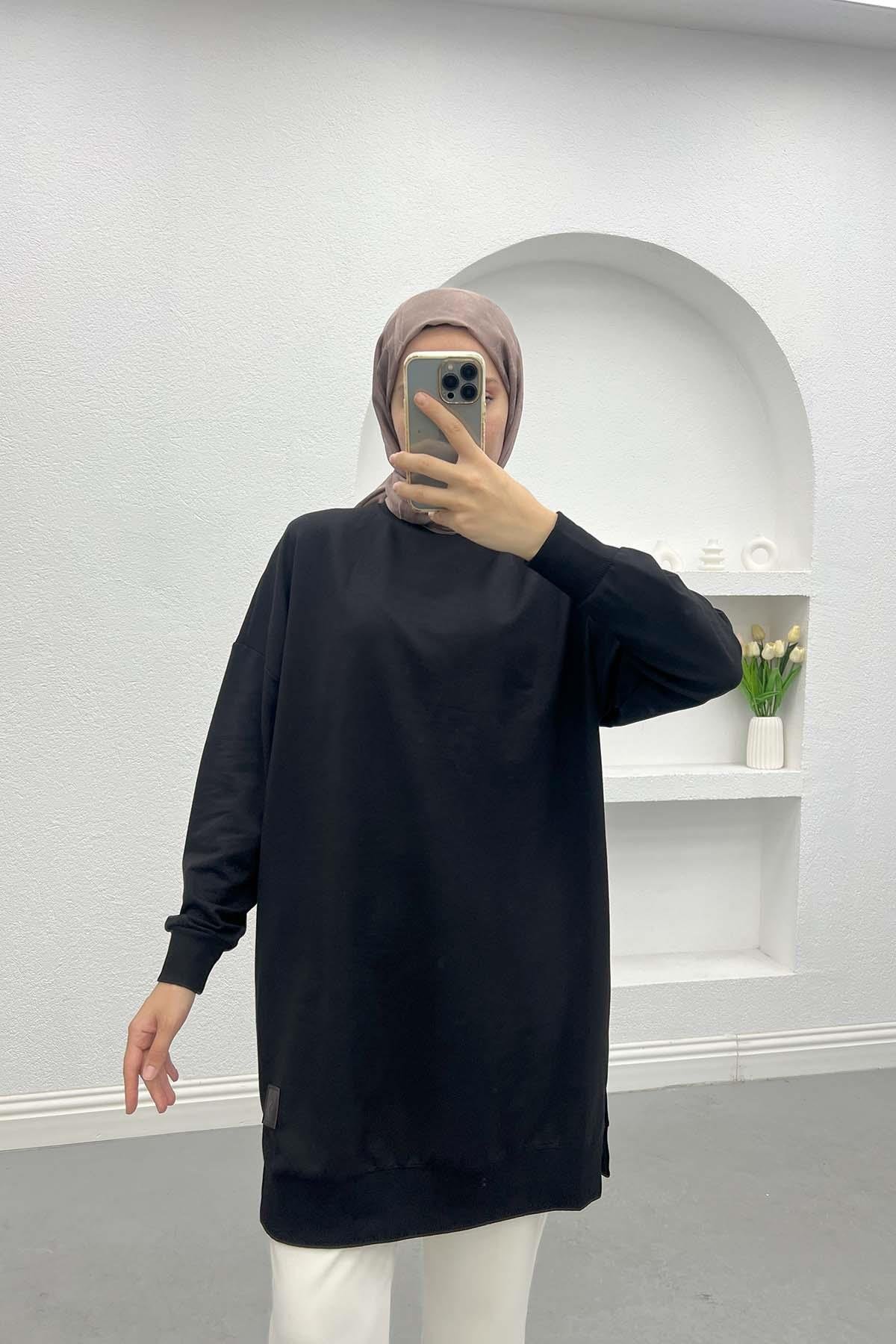 Armalı Sweatshirt Siyah