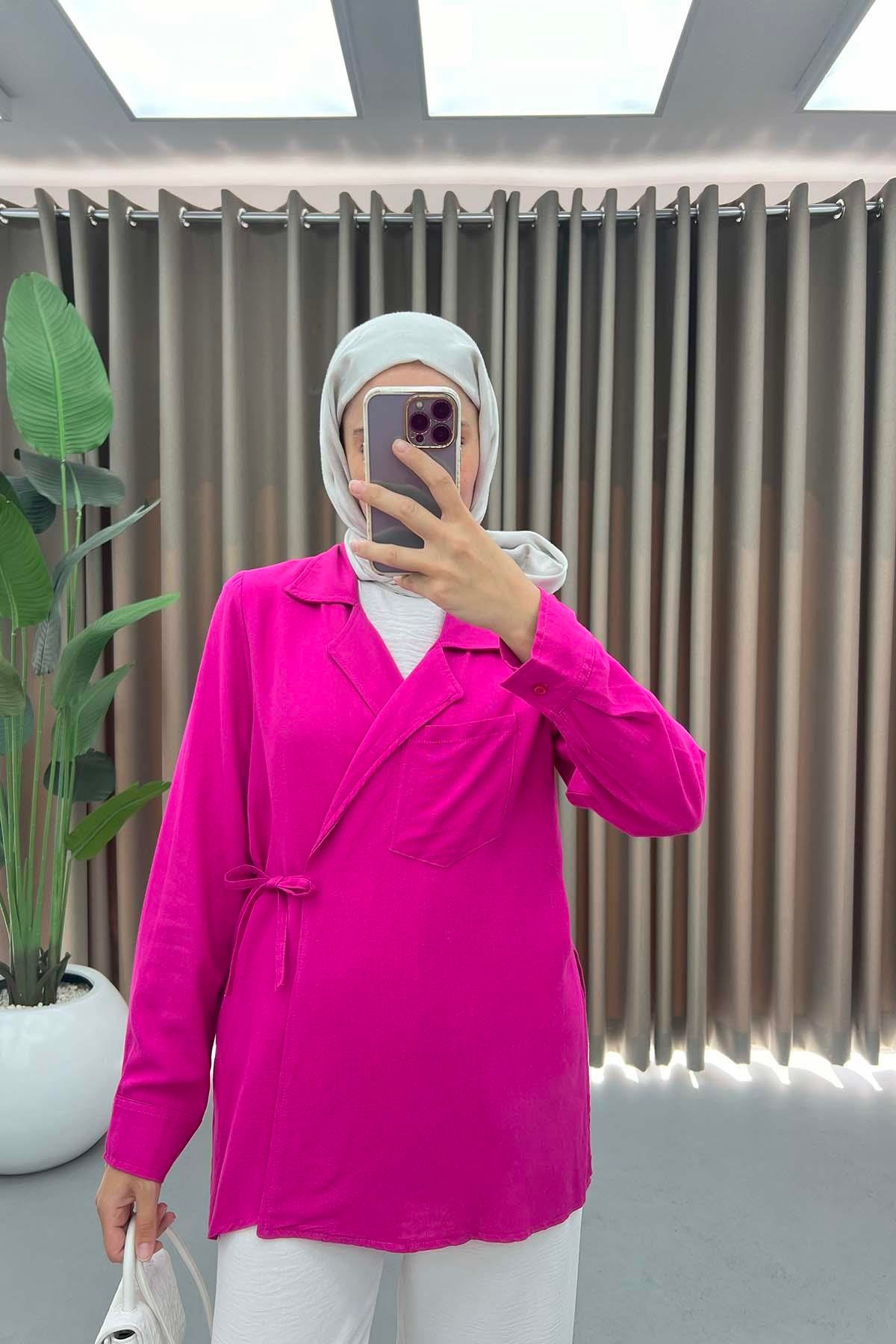 Cepli Viral Kimono Fuşya