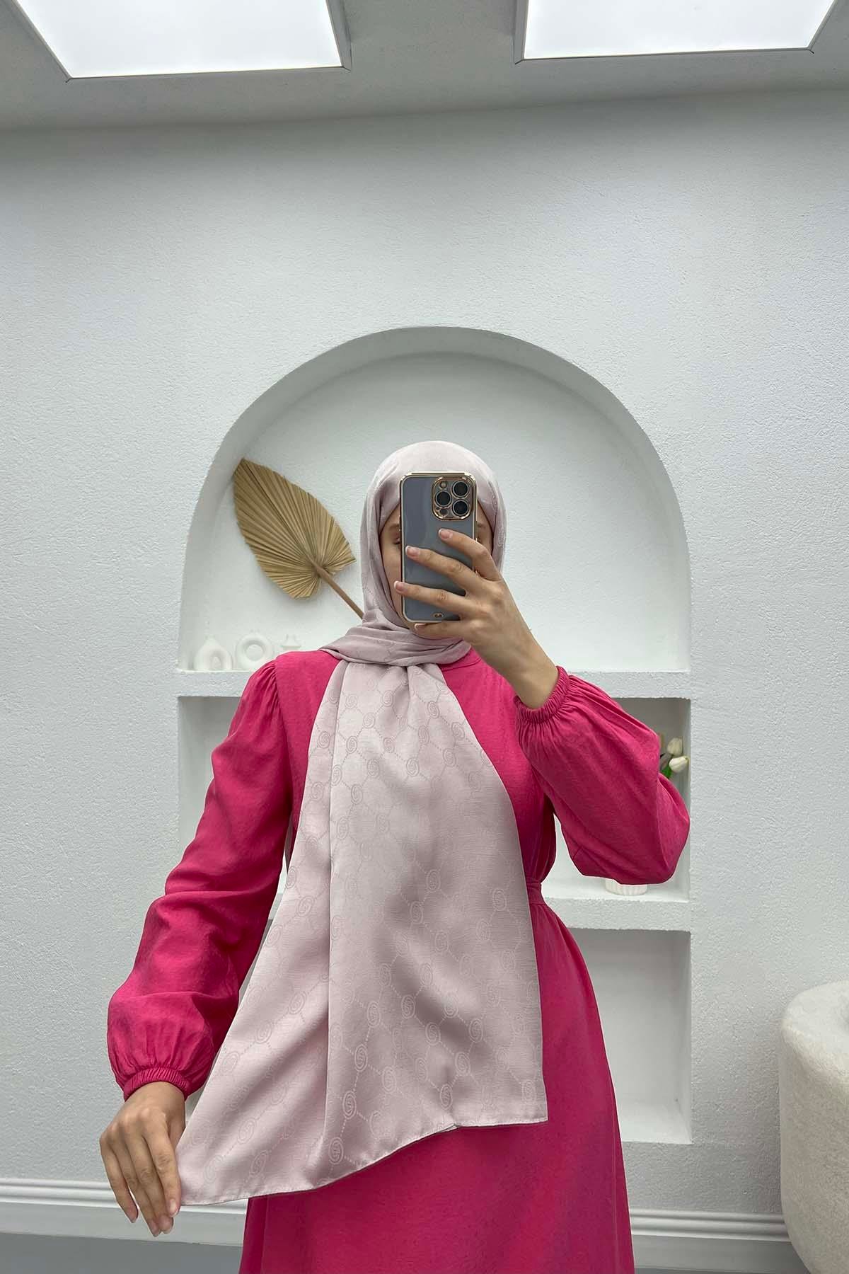 Desenli Şal Pembe