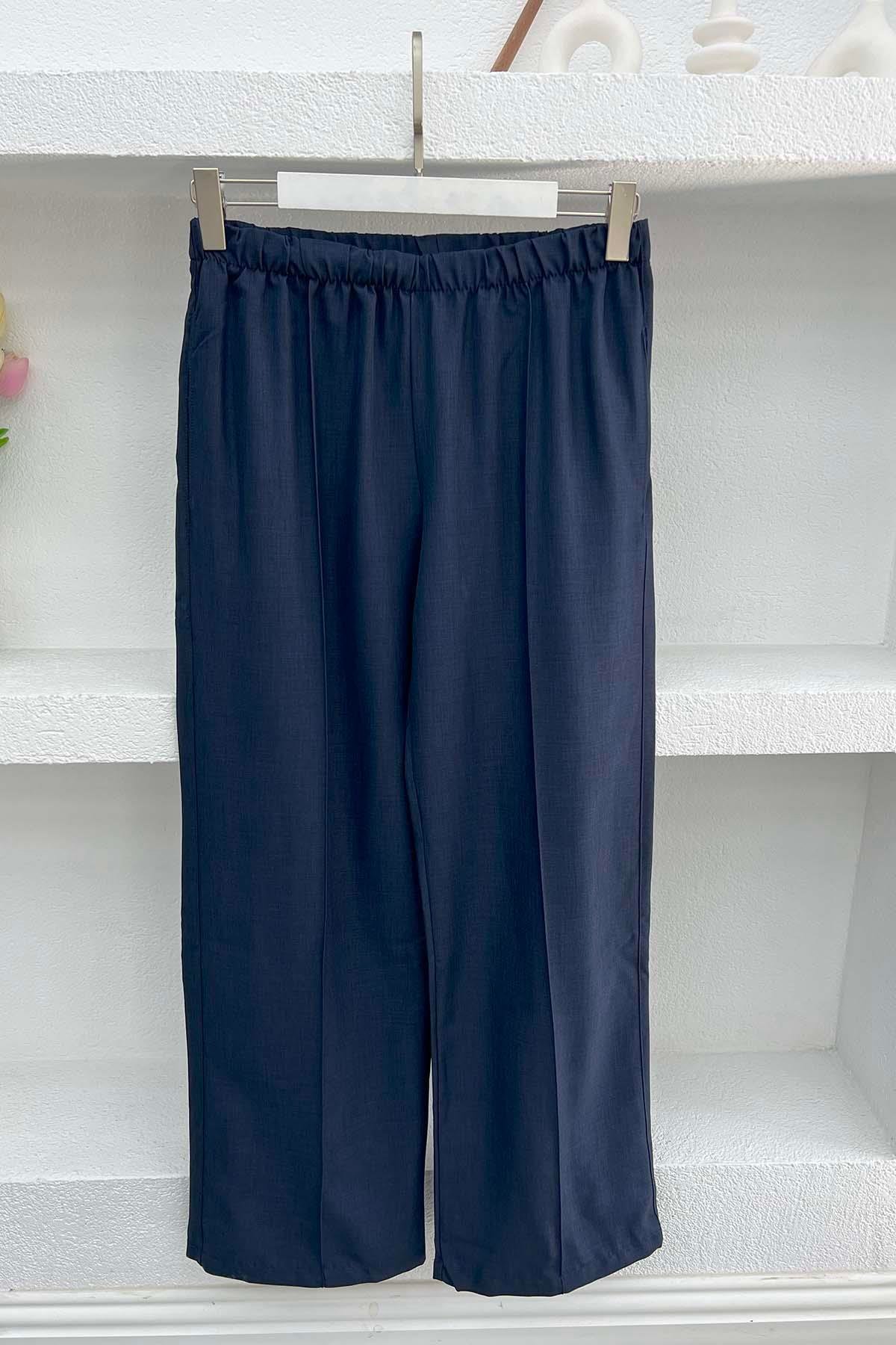 Dikiş Detaylı Pantolon Lacivert