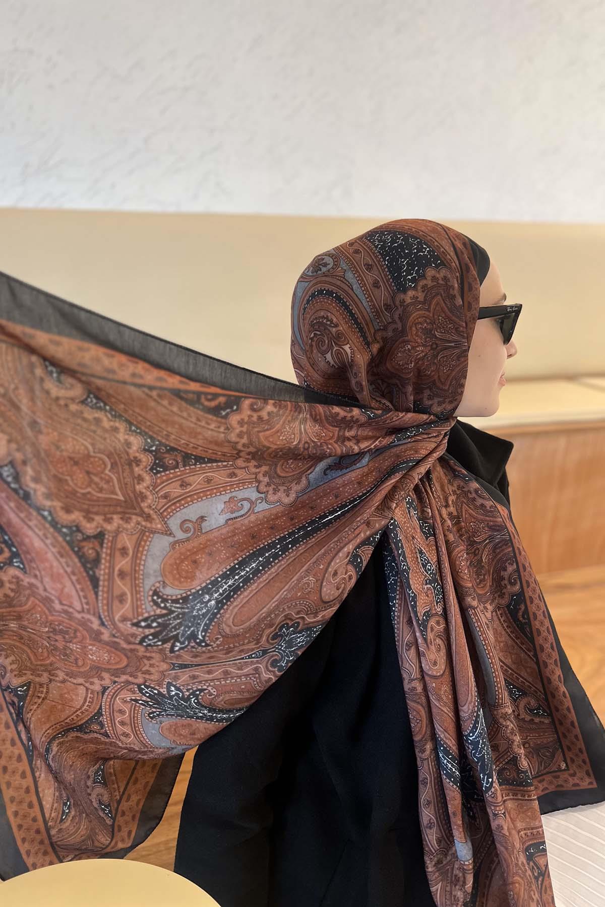 Etnik Desenli Şal Bakır