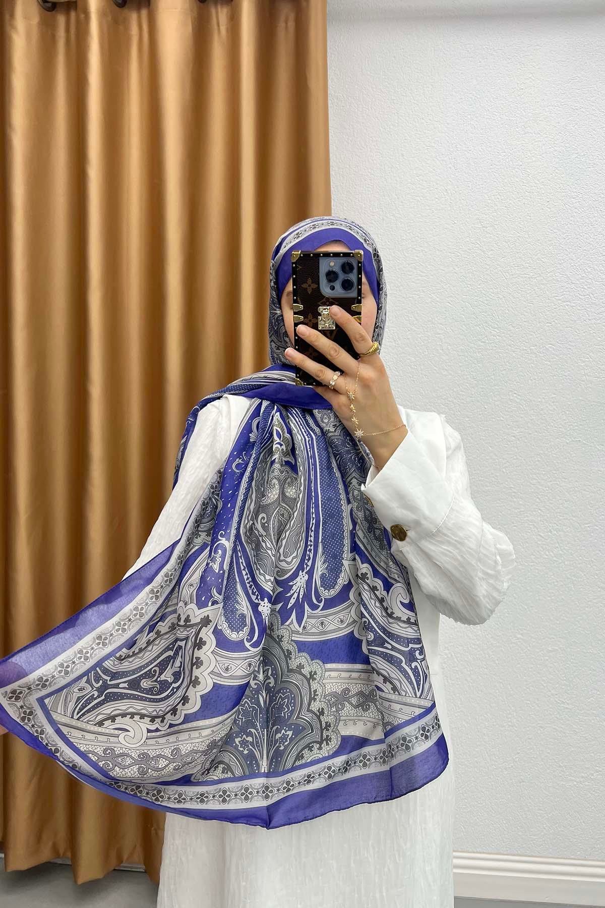 Etro Desenli Şal Mor