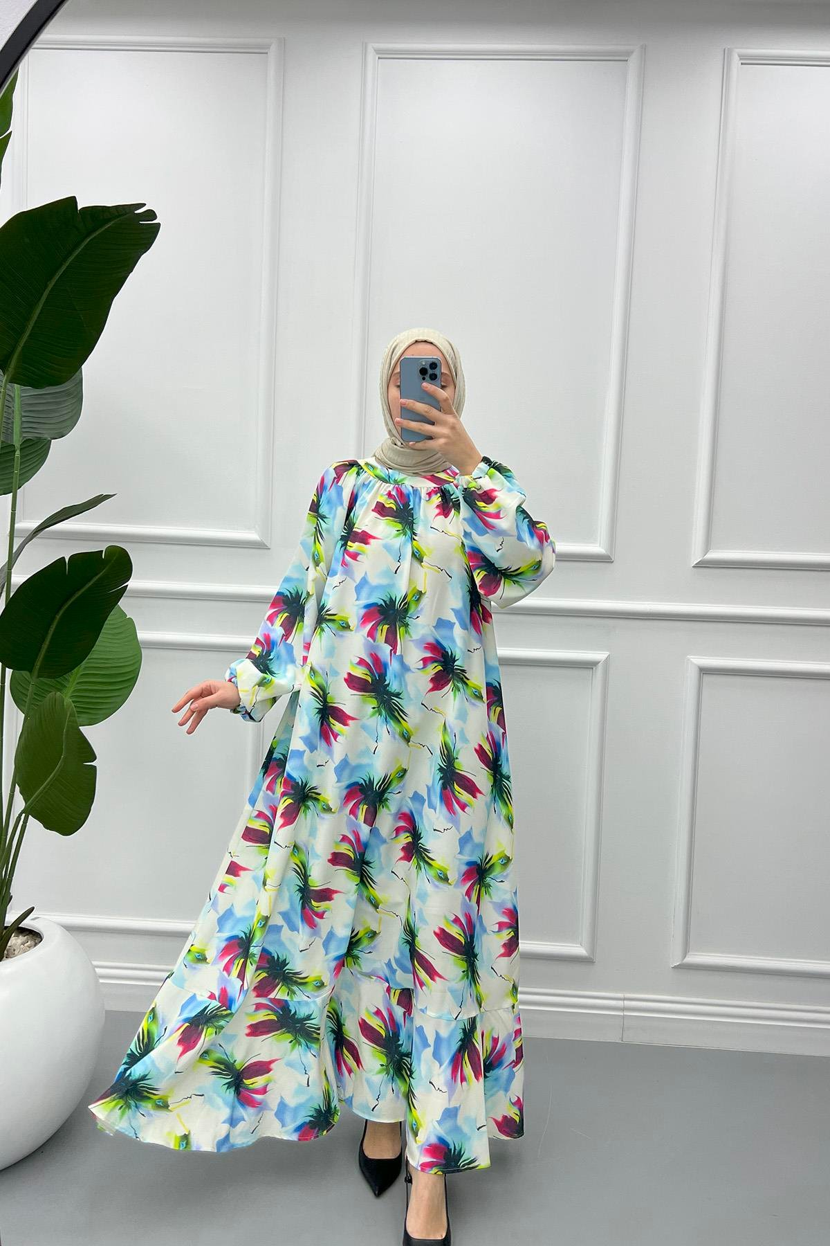 Flora Elbise Mavi