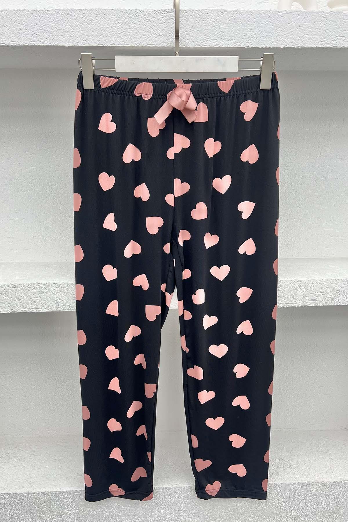 Kalpli Pijama Altı Siyah