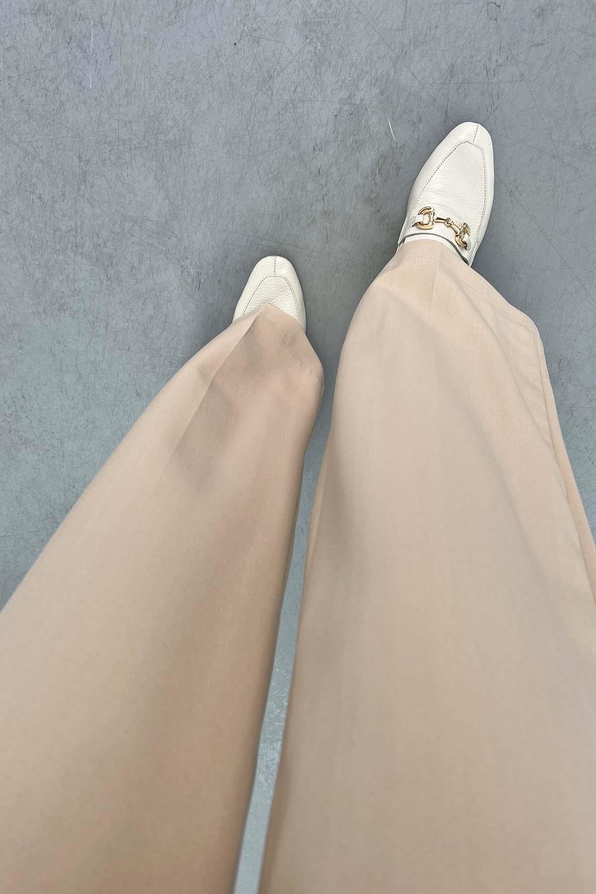 Kemerli Pantolon Bej