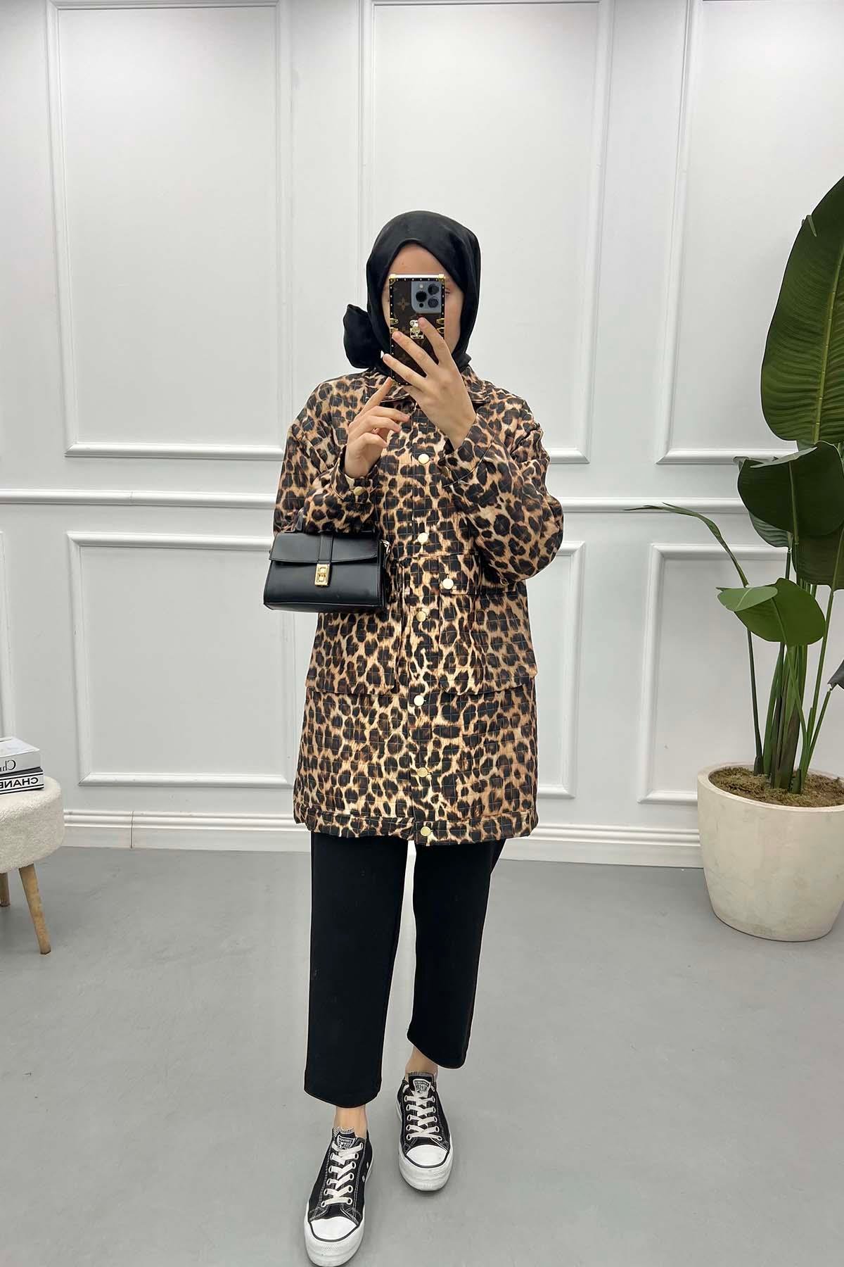 Leoparlı Ceket Leopar