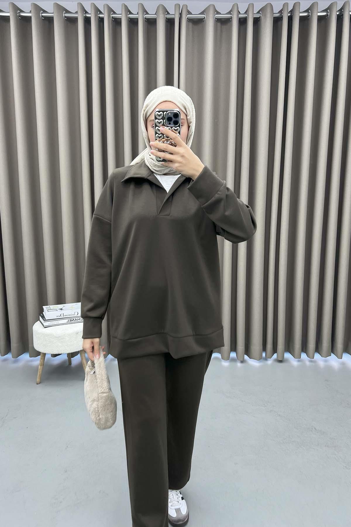 Polo Yaka Oysho Takım Acı Kahve