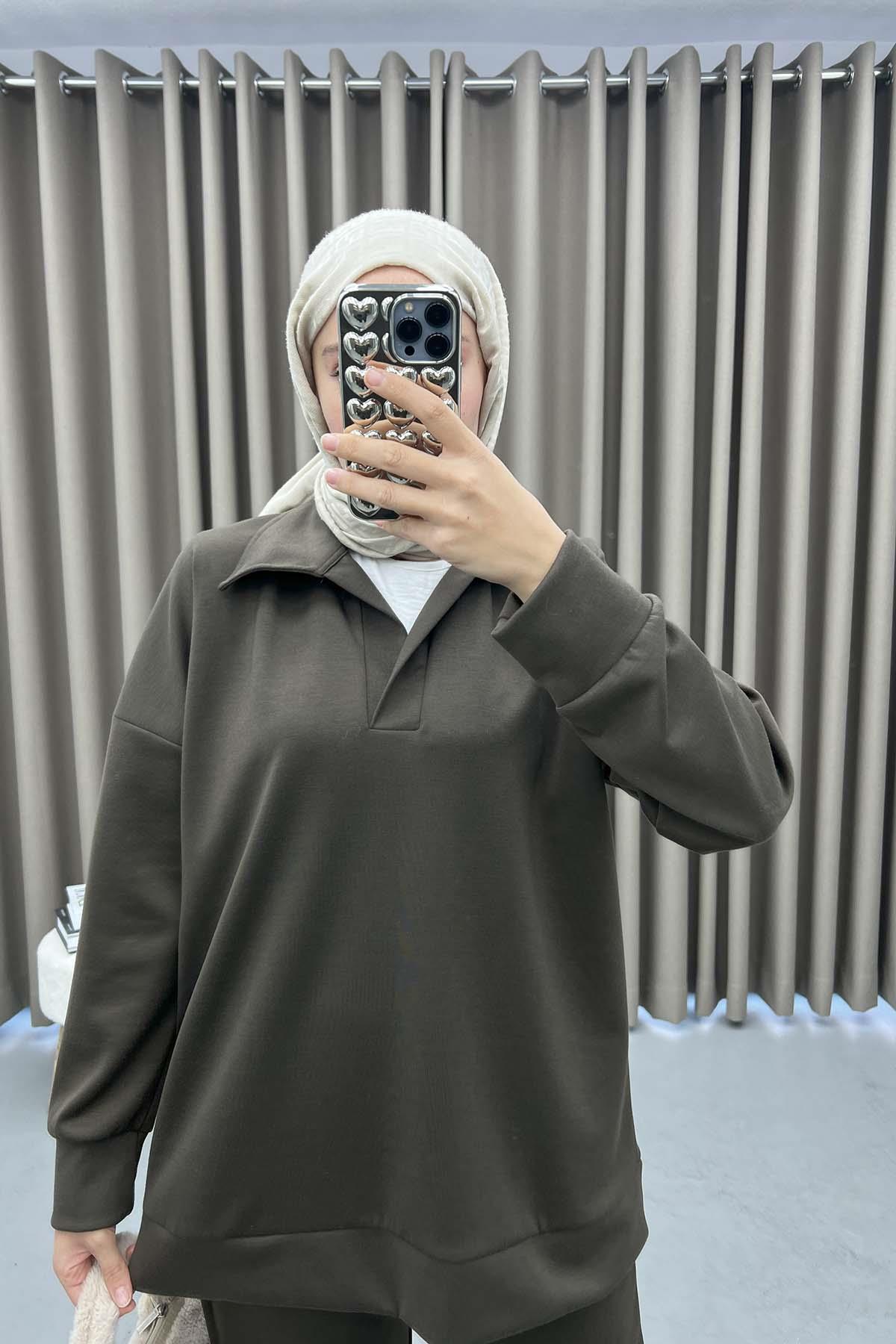 Polo Yaka Oysho Takım Acı Kahve