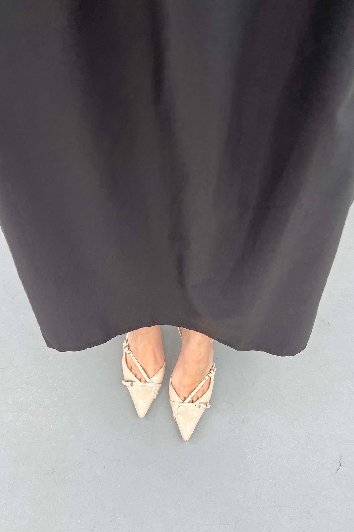 Poplin Etek Siyah