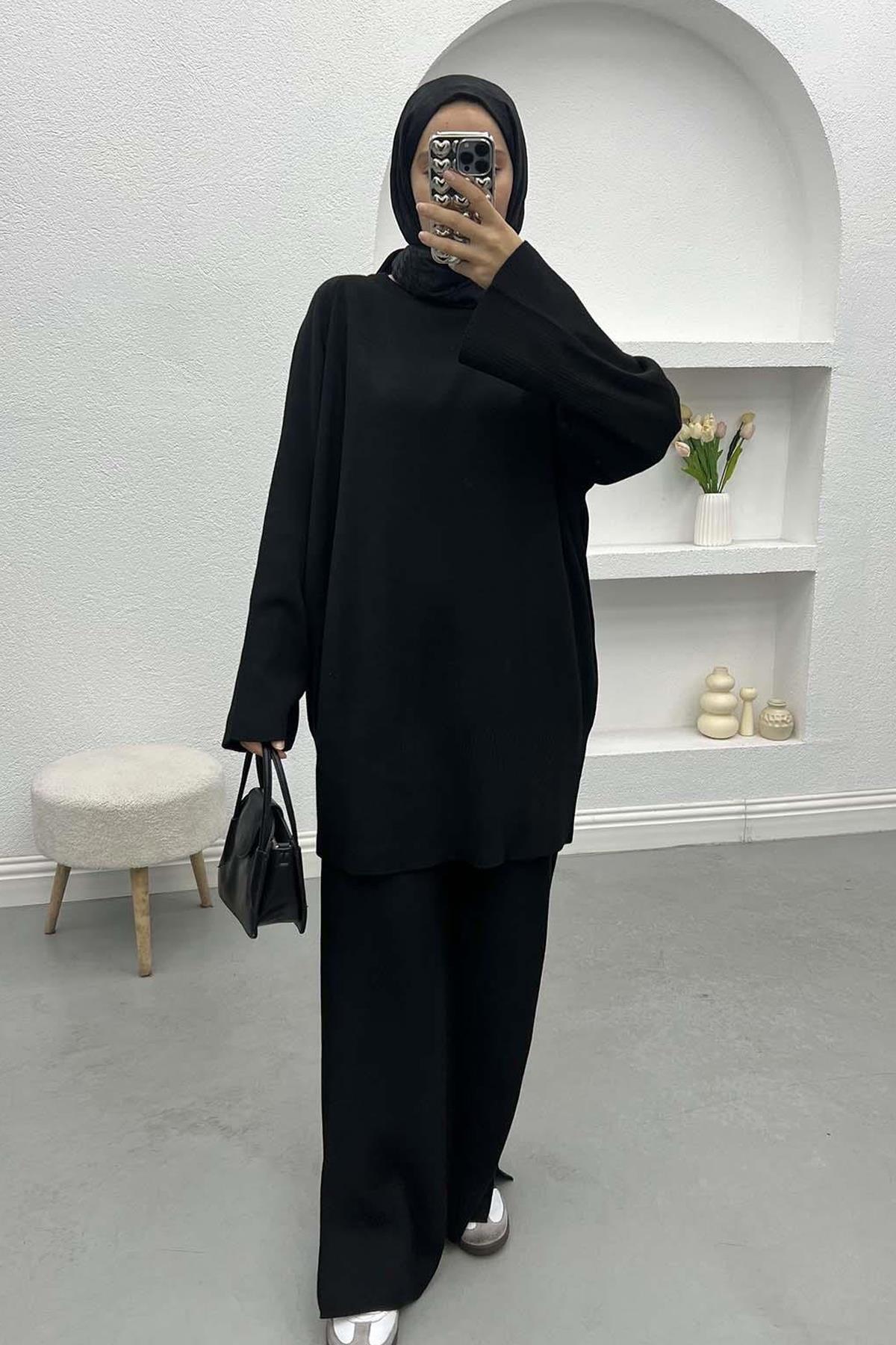 Triko Tunik Takım Siyah