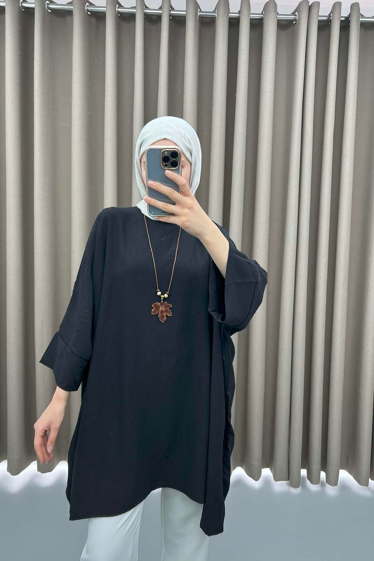 Yarasa Kol Tunik Siyah