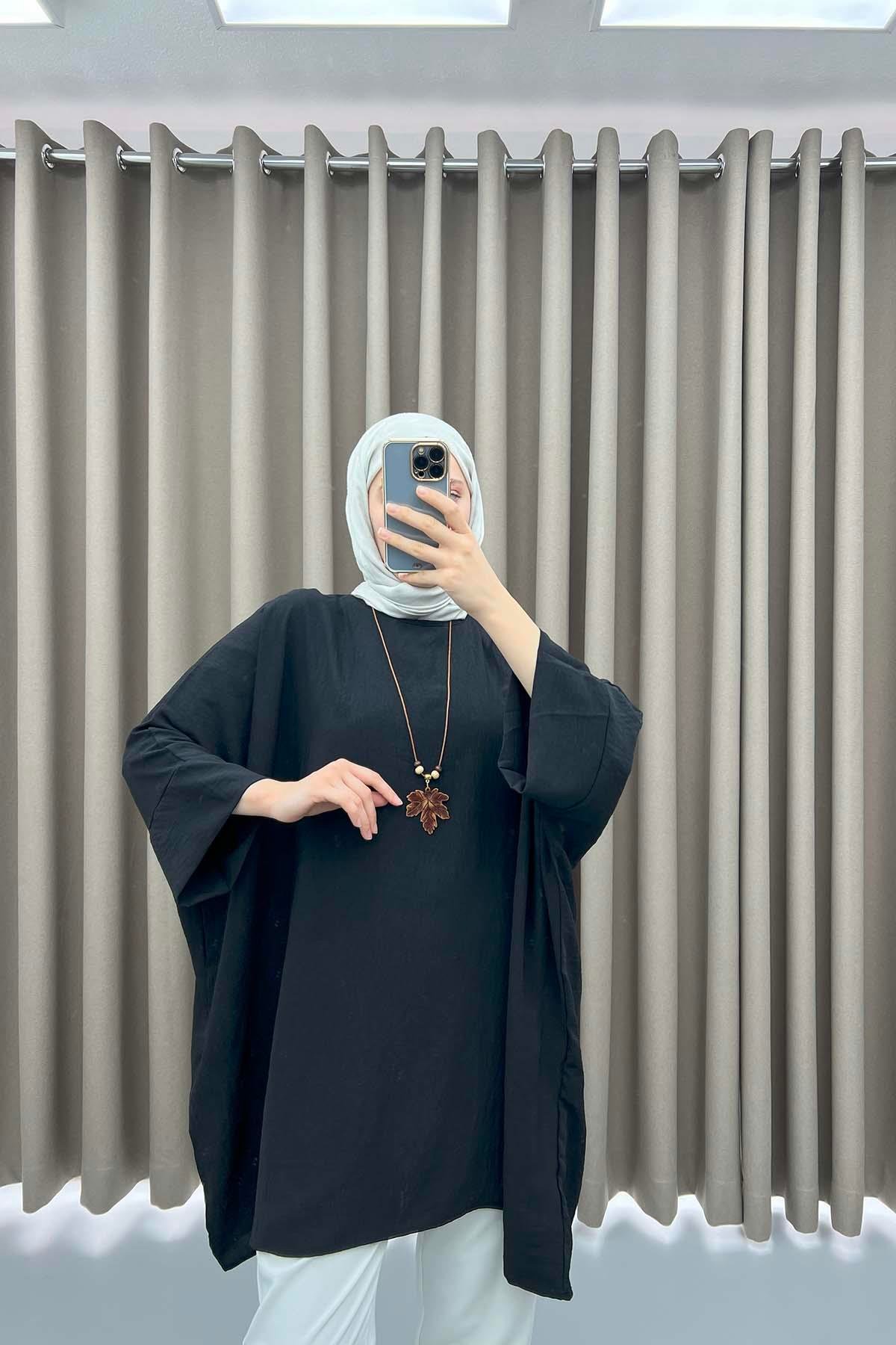 Yarasa Kol Tunik Siyah