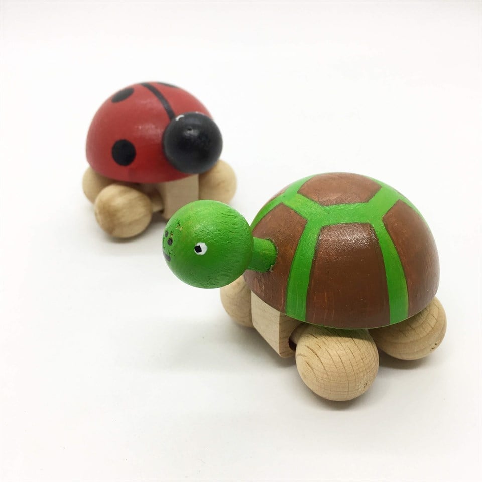 Ahşap Oyuncak Kaplumbağa-Mini