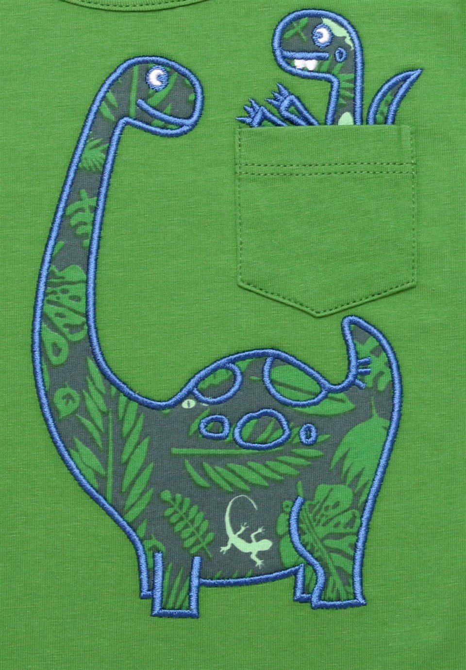Enfant Terrible Dinozor Desenli Kısa Kollu Yeşil Bebek T-shirt