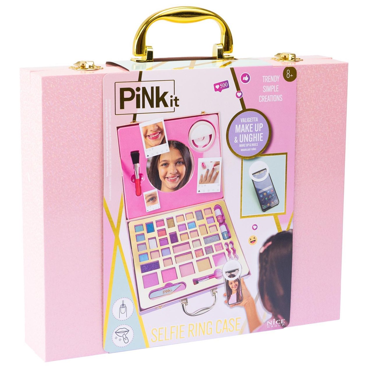 Girabrilla Pink It Selfie Işıklı Makyaj Çantası