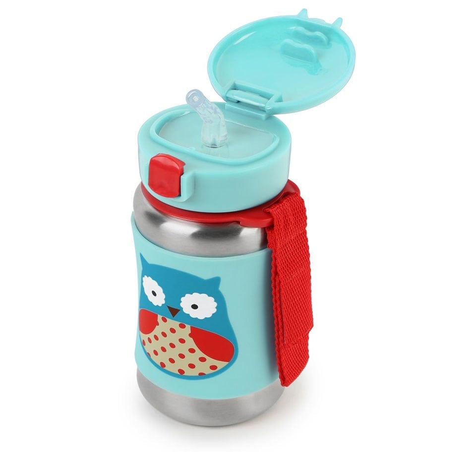Skip Hop Pipetli Paslanmaz Çelik Suluk Baykuş