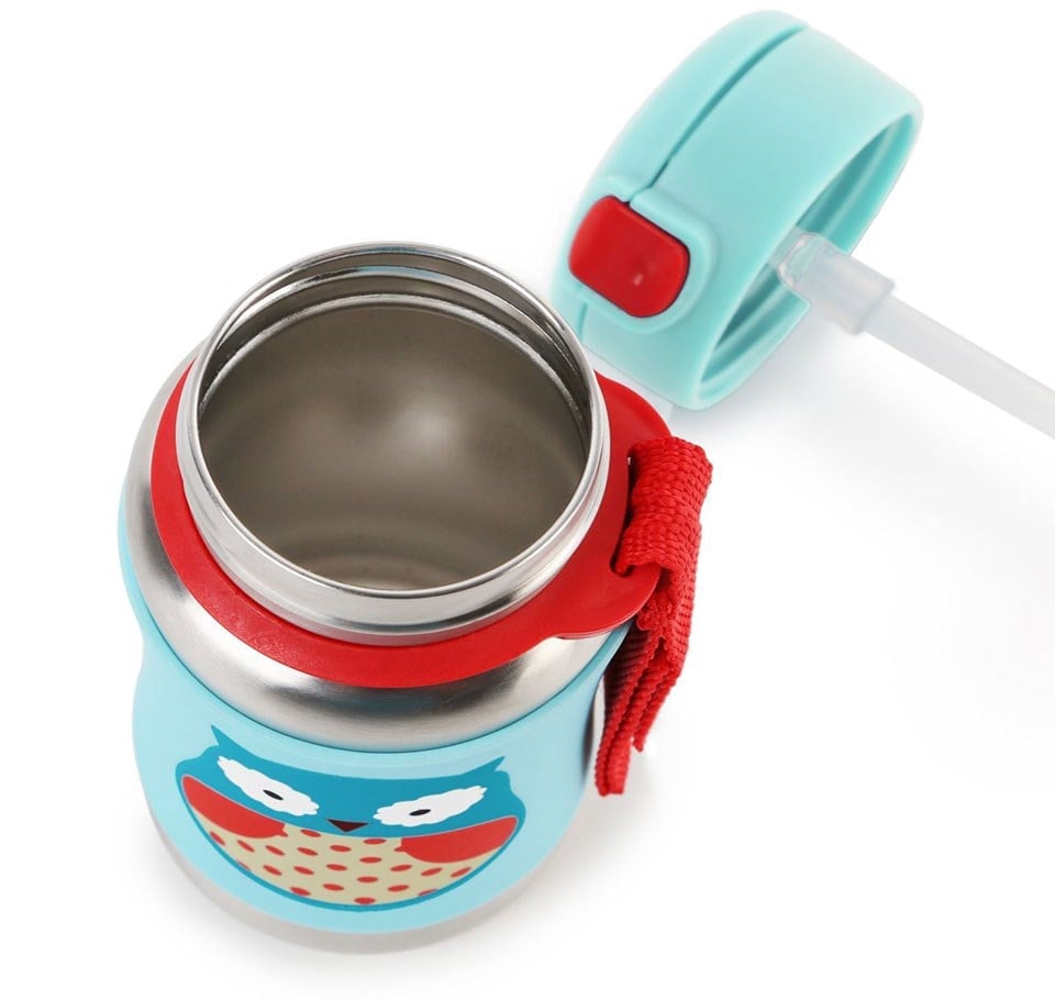 Skip Hop Pipetli Paslanmaz Çelik Suluk Baykuş