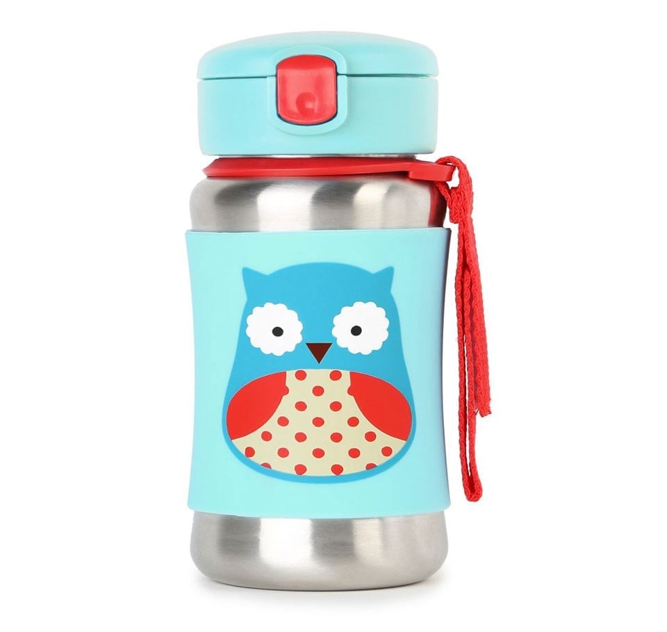 Skip Hop Pipetli Paslanmaz Çelik Suluk Baykuş