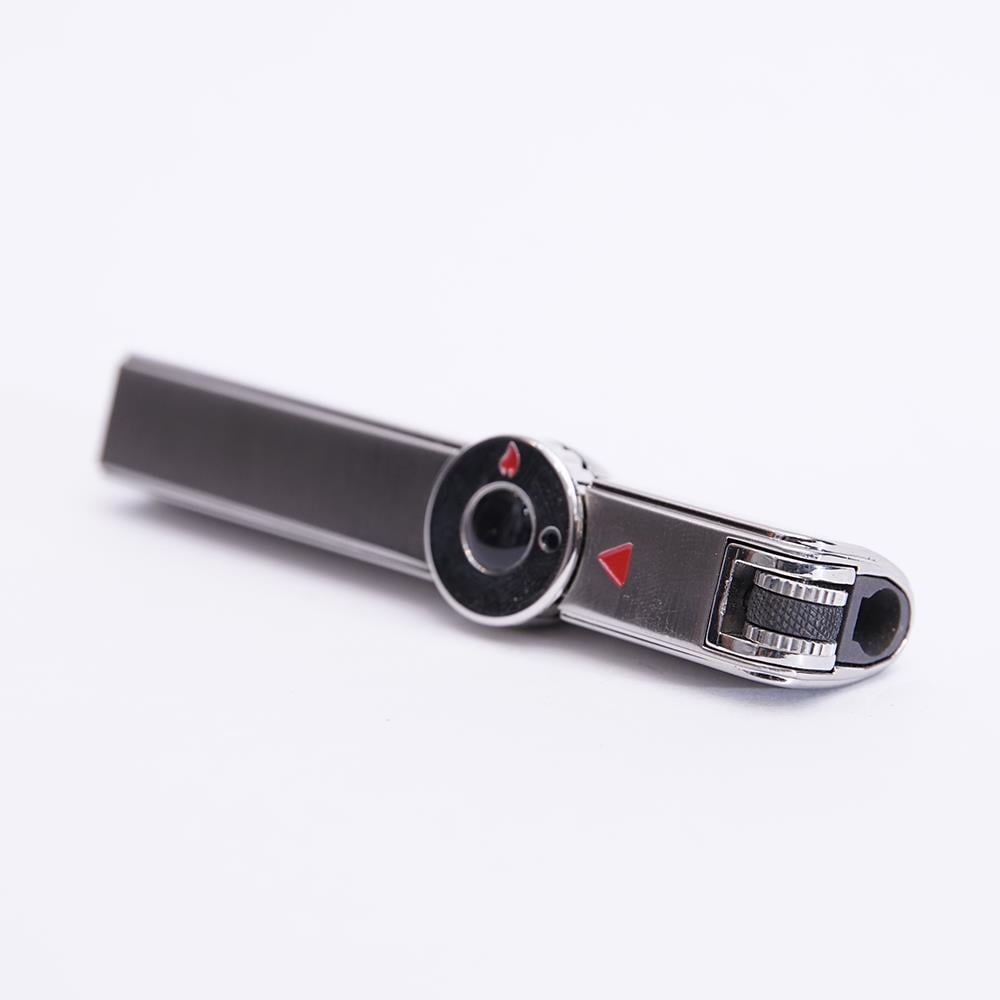 Parmida Tek Torch Pürmüz Gümüş Metal Puro Çakmağı