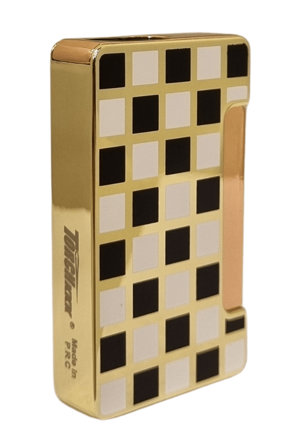 PremiumQuality Gold - Siyah - Beyaz Çift Torch Pürmüz Metal Puro Çakmağı