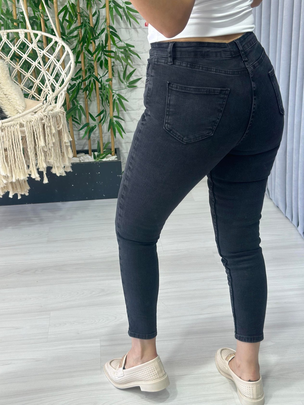 Füme  Yüksek Bel Skinny Jean