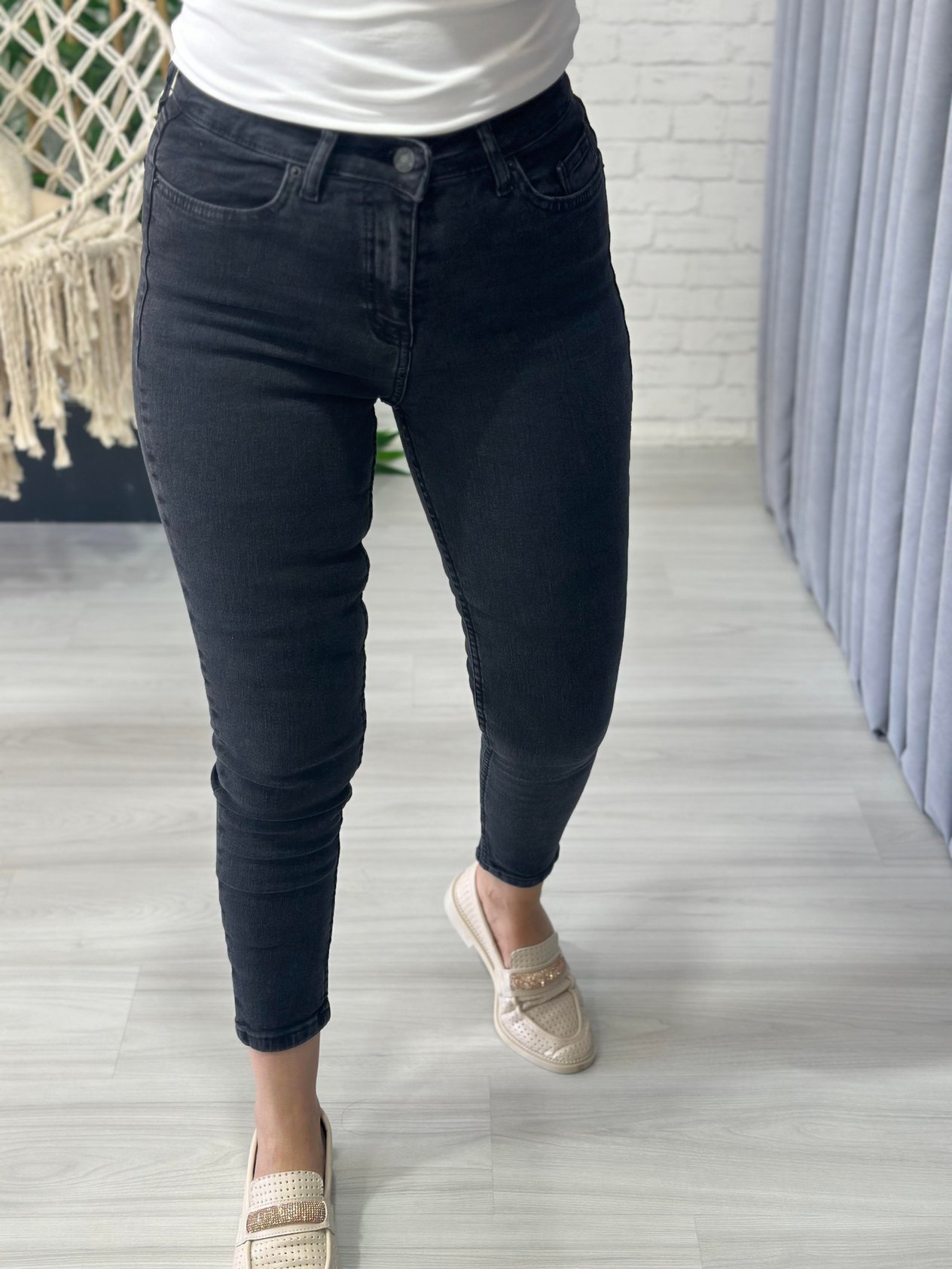 Füme  Yüksek Bel Skinny Jean