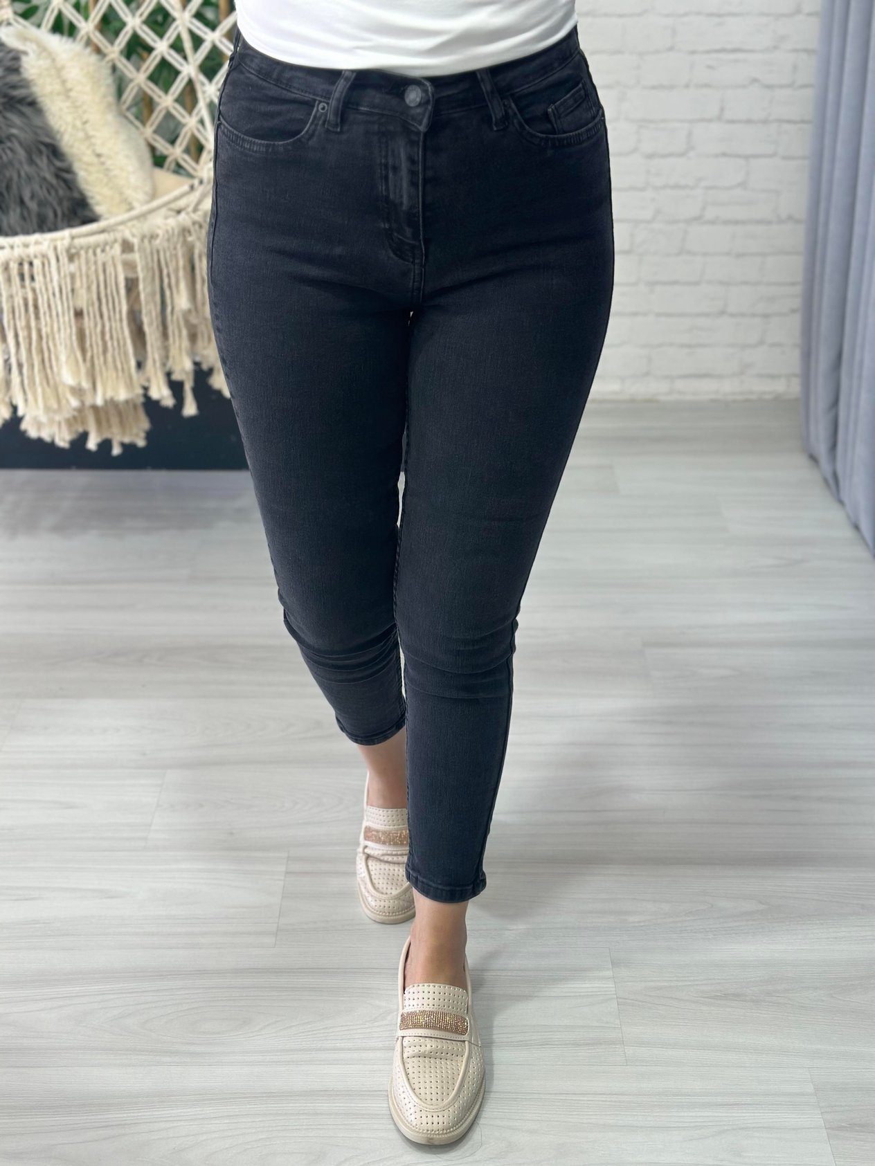 Füme  Yüksek Bel Skinny Jean