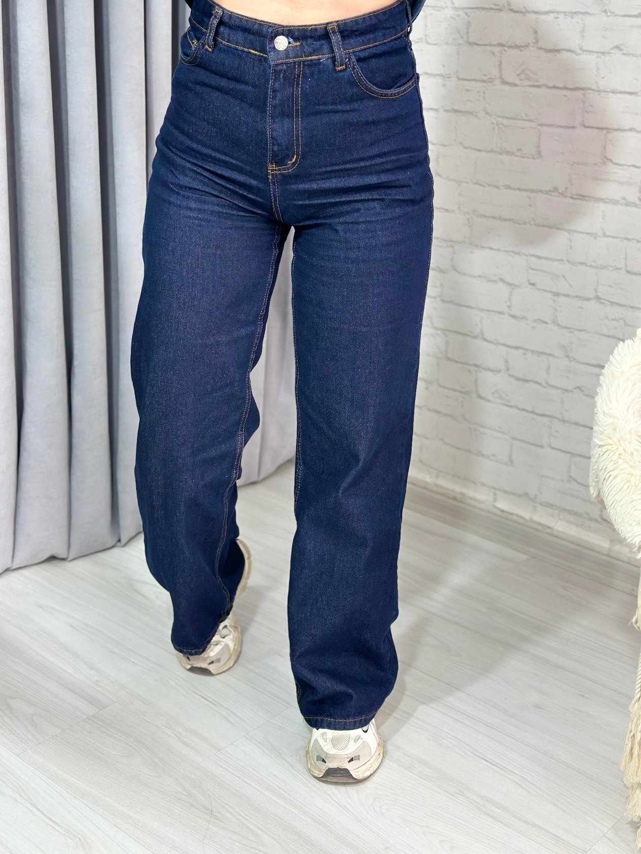 Lacivert Cepli Kuşaklı Düğmeli Denim Ceket  Takım A642