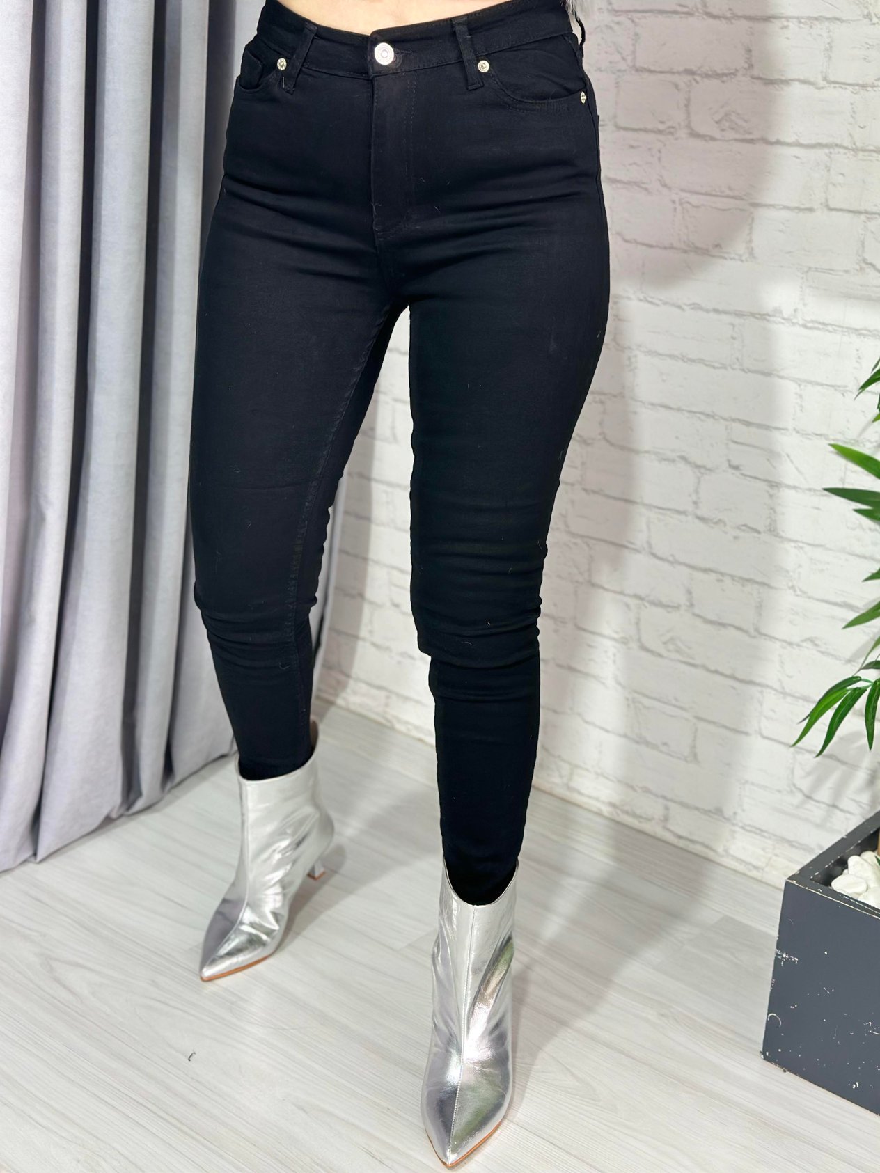 Siyah Yüksek Bel Orjinal  Skinny Jean