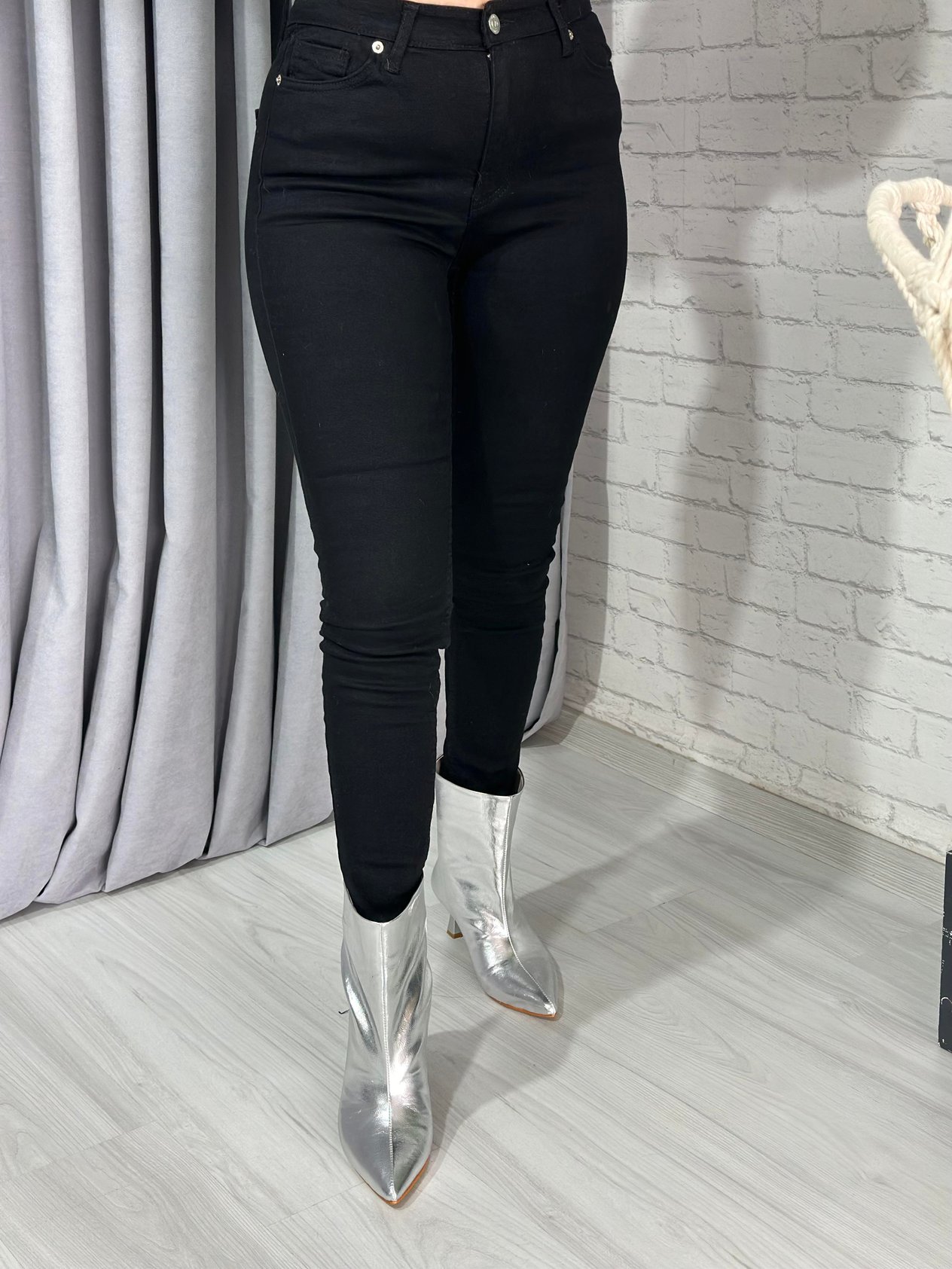 Siyah Yüksek Bel Orjinal  Skinny Jean