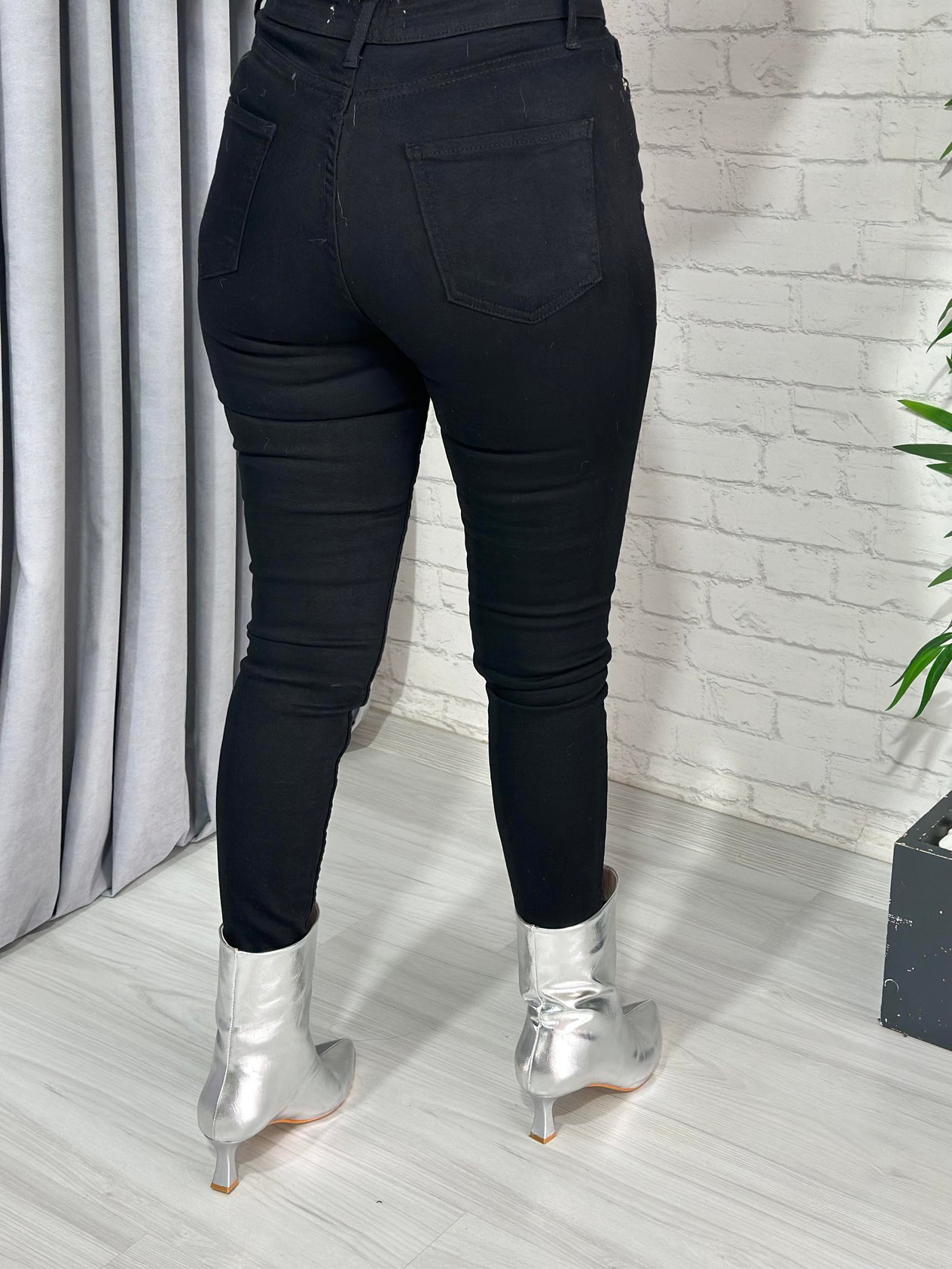 Siyah Yüksek Bel Orjinal  Skinny Jean