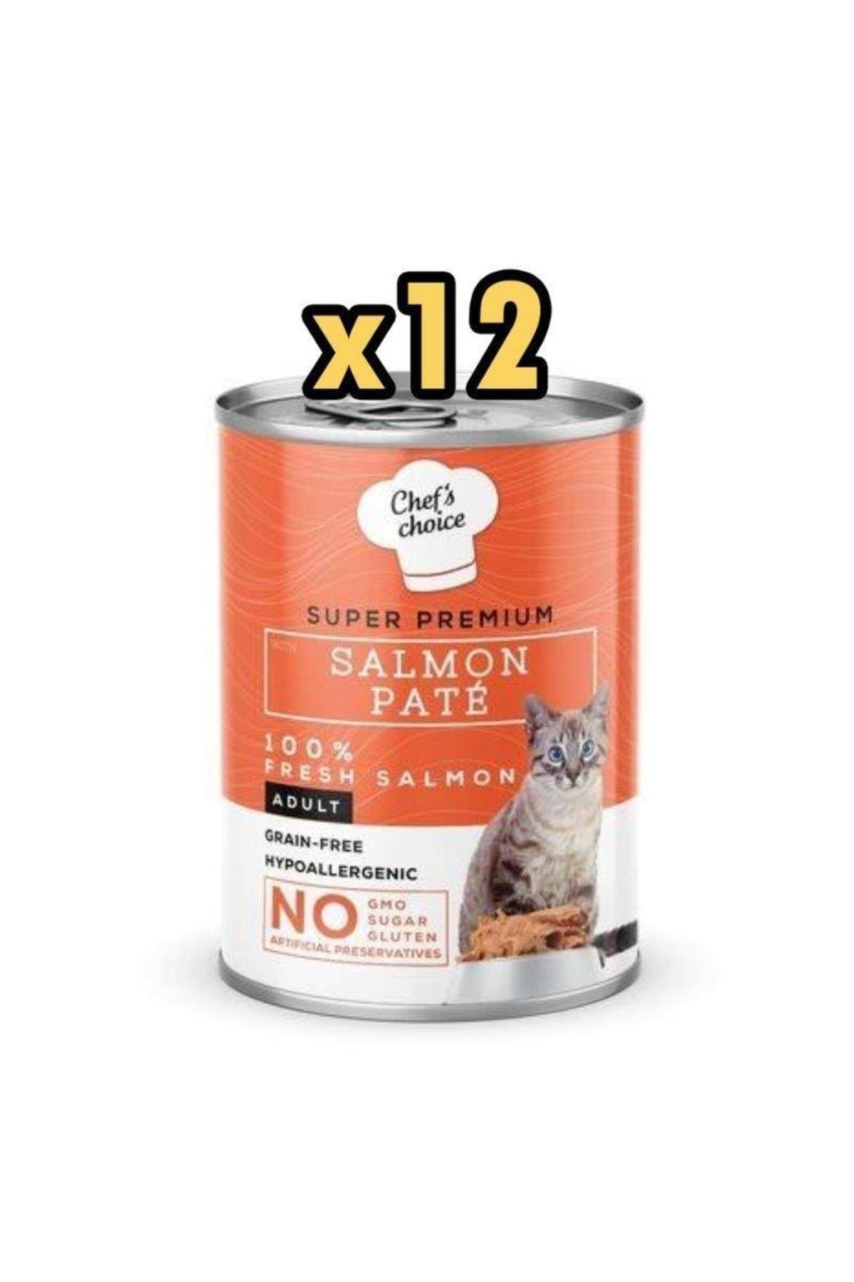 Chef's Choice Somonlu Yetişkin Kedi Konservesi 400gr x 12 Adet
