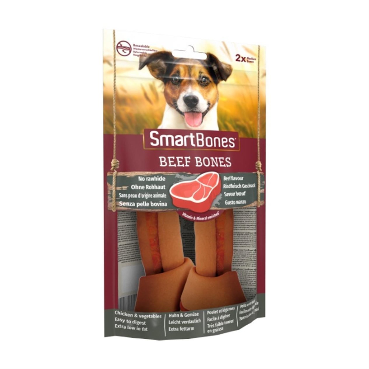 Smart Bones Orta Irk Köpekler İçin Sığır Etli Düğümlü Kemik 158gr (2'li)