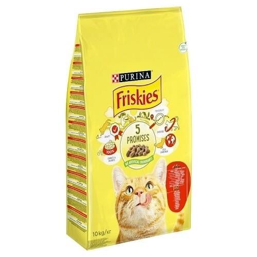 Friskies Etli Tavuklu Ve Sebzeli Yetişkin Kedi Mamasi 10 Kg