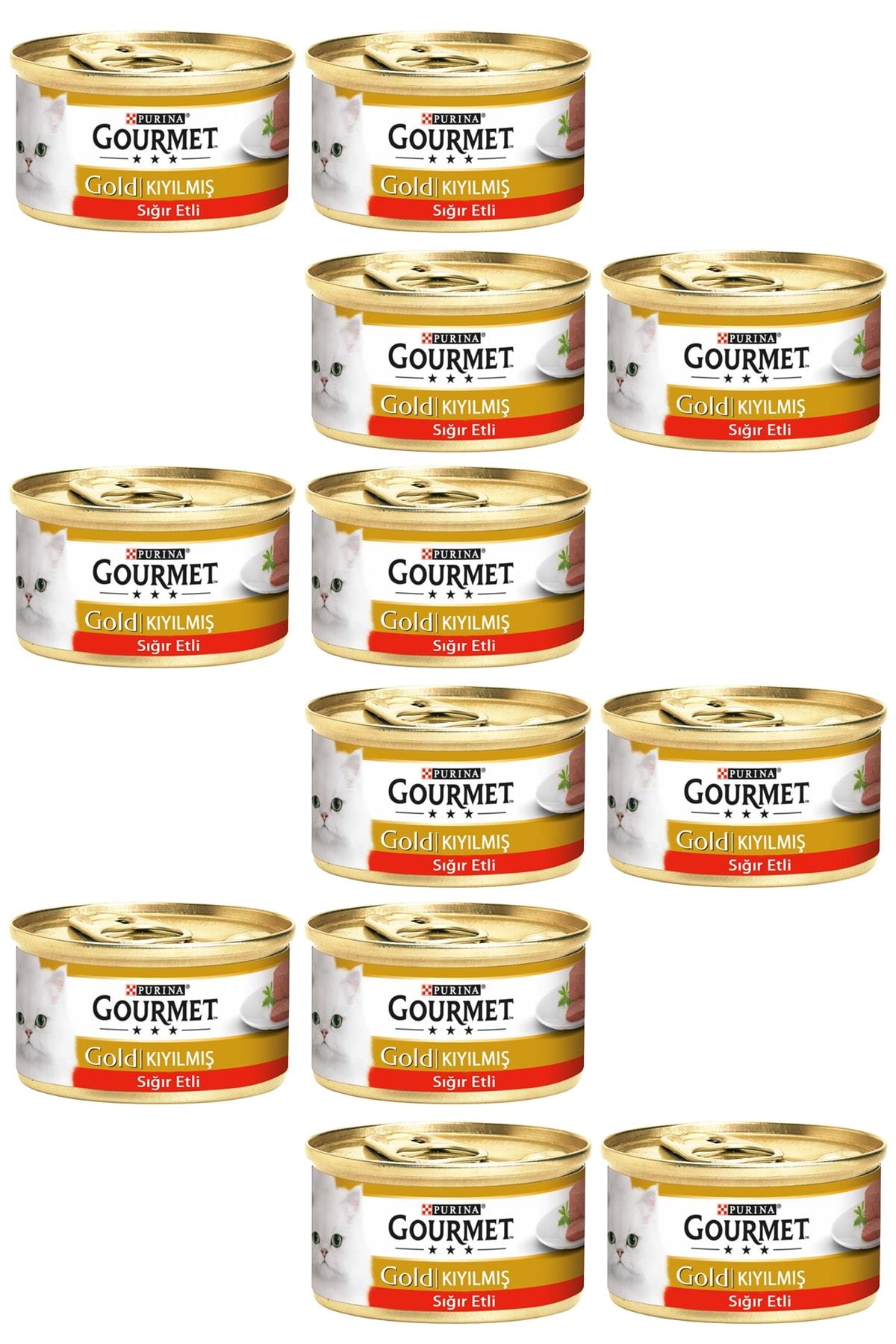 Gourmet Gold Kıyılmış Sığır Etli Kedi Yaş Maması 85 gr (12 Adet)