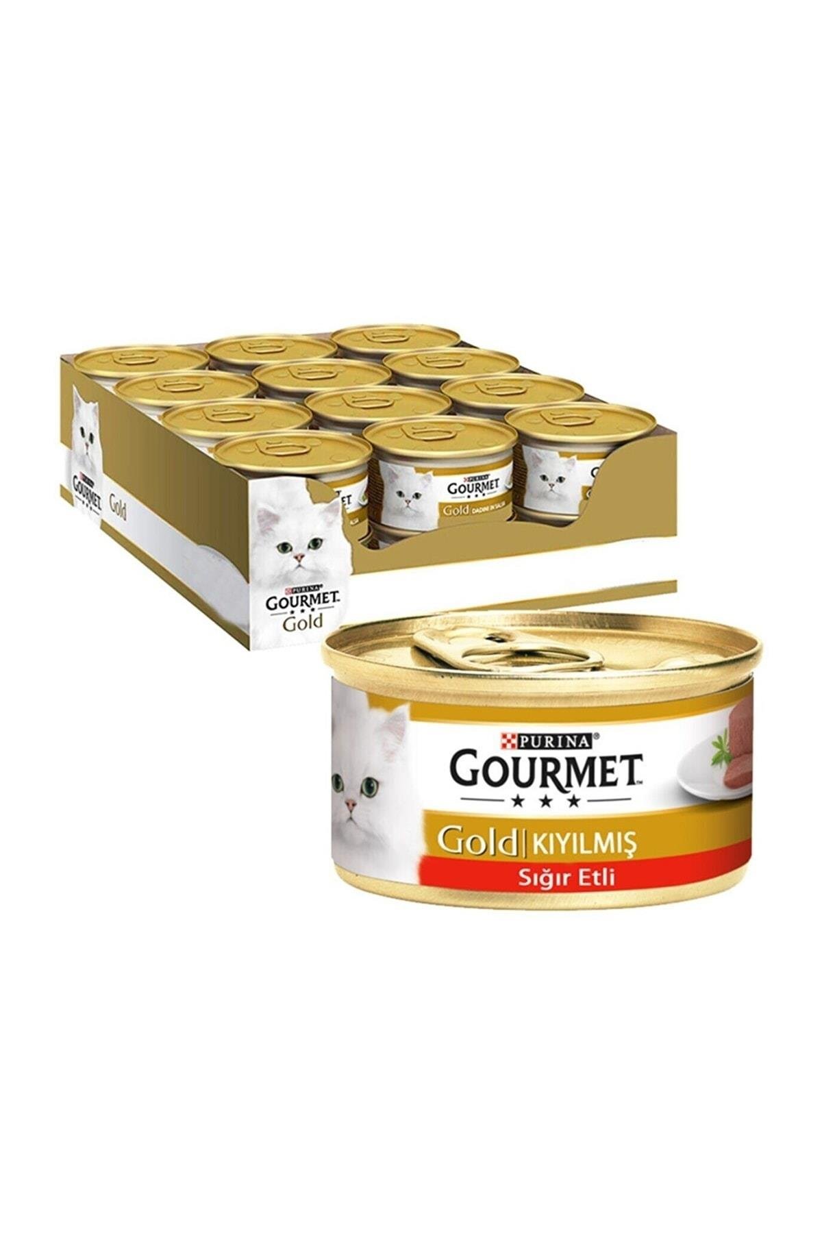 Gourmet Gold Kıyılmış Sığır Etli Yaş Kedi Maması 85 G x 24