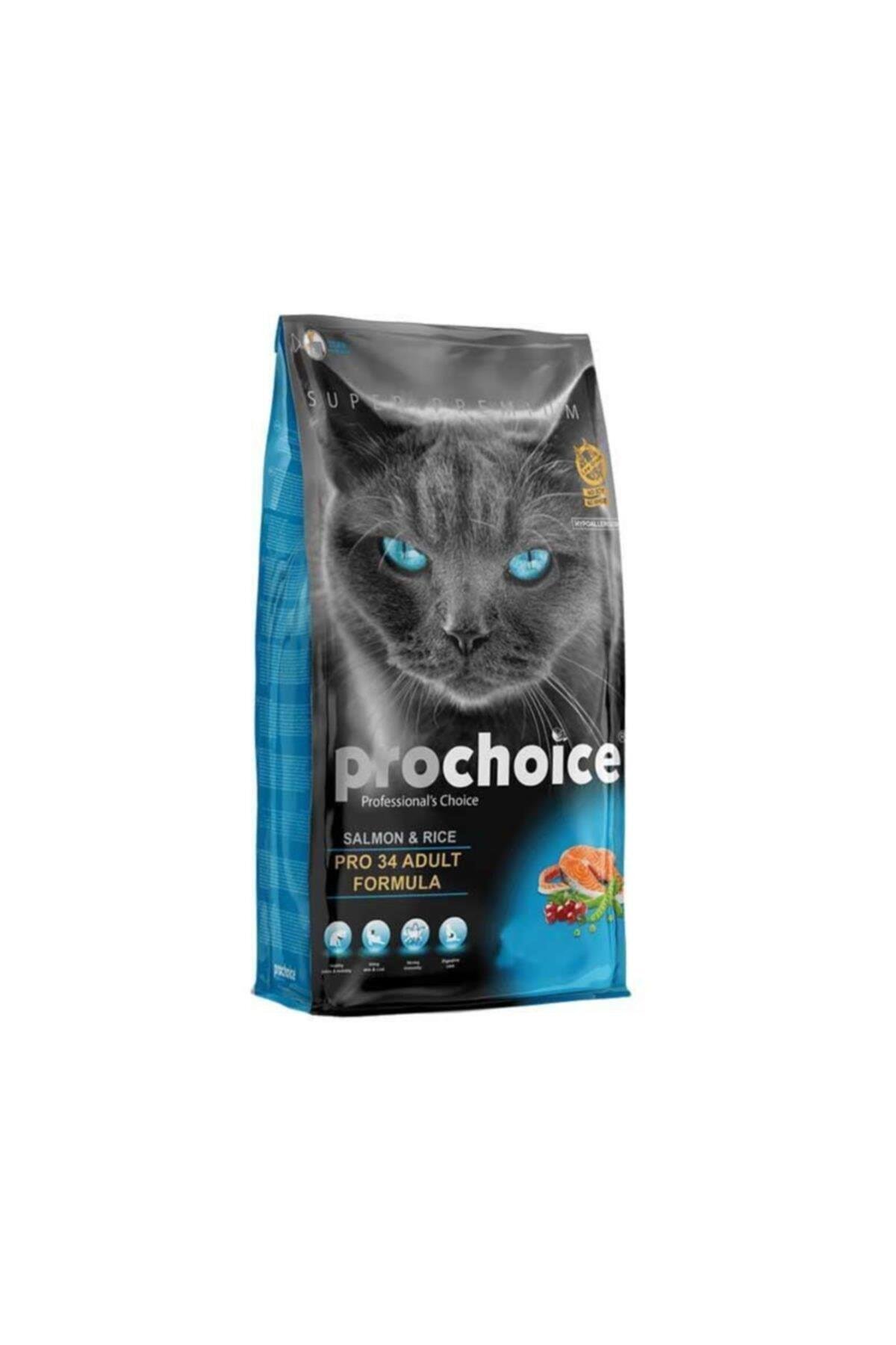 ProChoice 34 Somonlu ve Pirinçli Düşük Tahıllı Yetişkin Kedi Maması 15kg