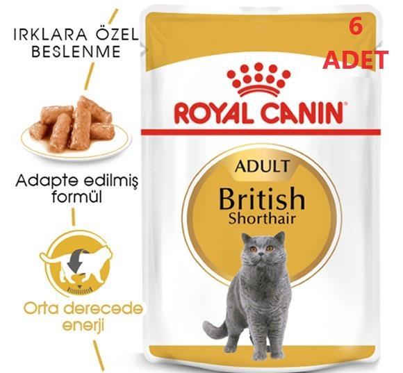 Royal Canin Pouch British Yetişkin Kedi Konservesi 85gr X 6 Adet
