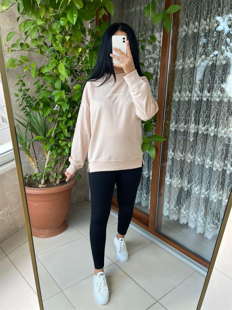 KREM RENGİ SWEATSHİRT