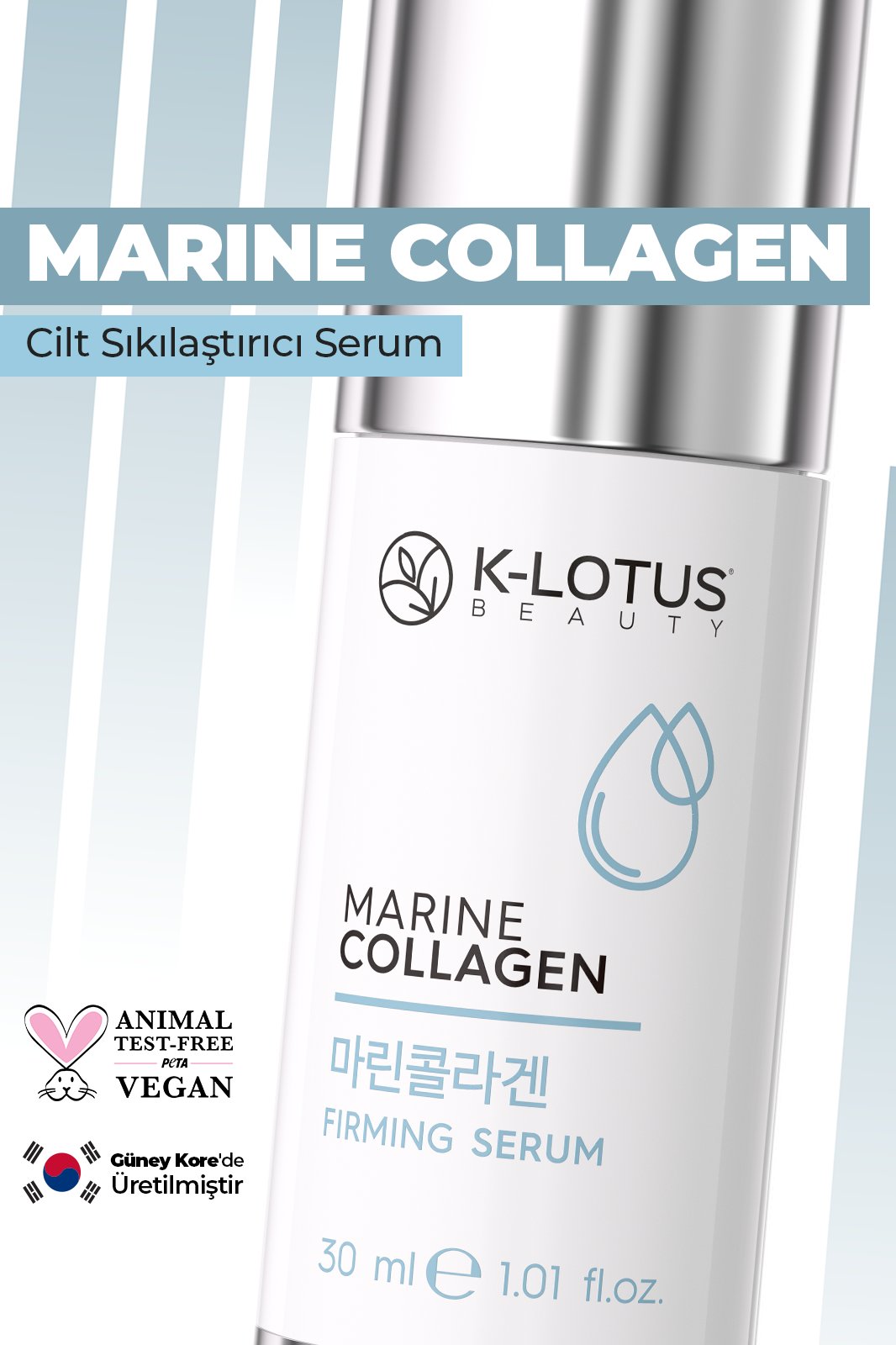 Marine Collagen Cilt Sıkılaştırıcı Aydınlatıcı ve Çizgileri Dolduran Kolajen Cilt Serumu 30 ML