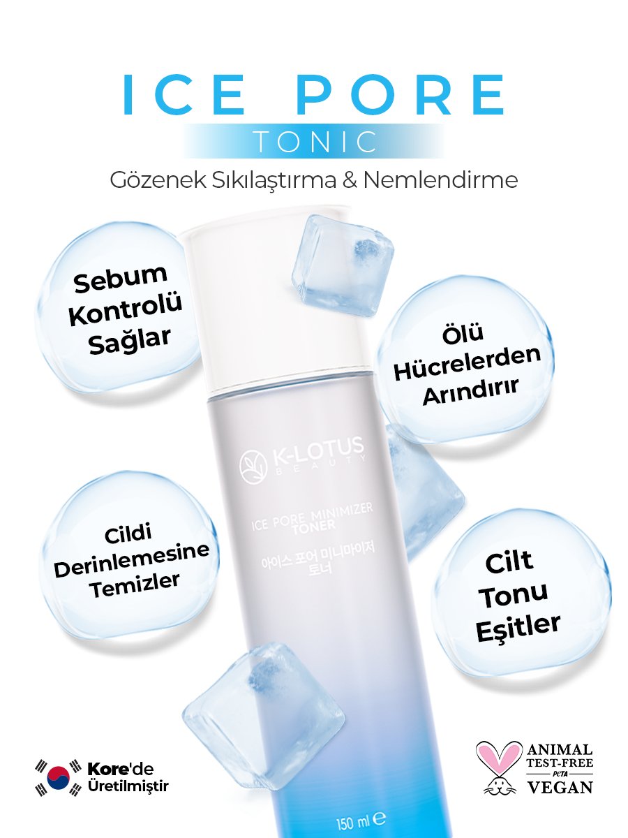 Nemlendirici, Canlandırıcı ve Gözenek Sıkılaştırıcı Ice Pore Tonik 150ml