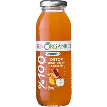 BENORGANİC ORGANİK DETOX ELMA-TARÇIN-ZENCEFİL SUYU (250 ML)